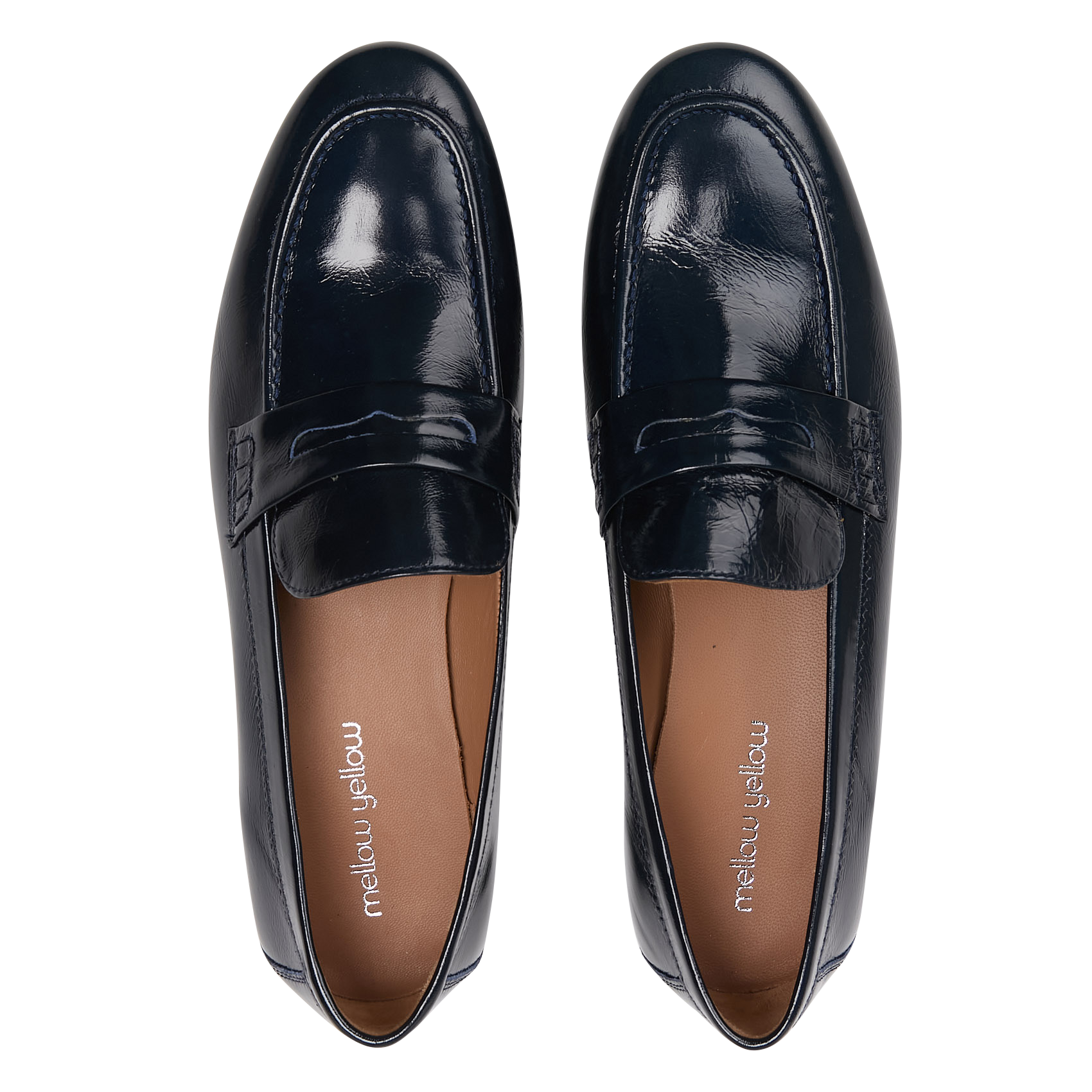 Mocassins unis en cuir velours MELLOW YELLOW Bleu