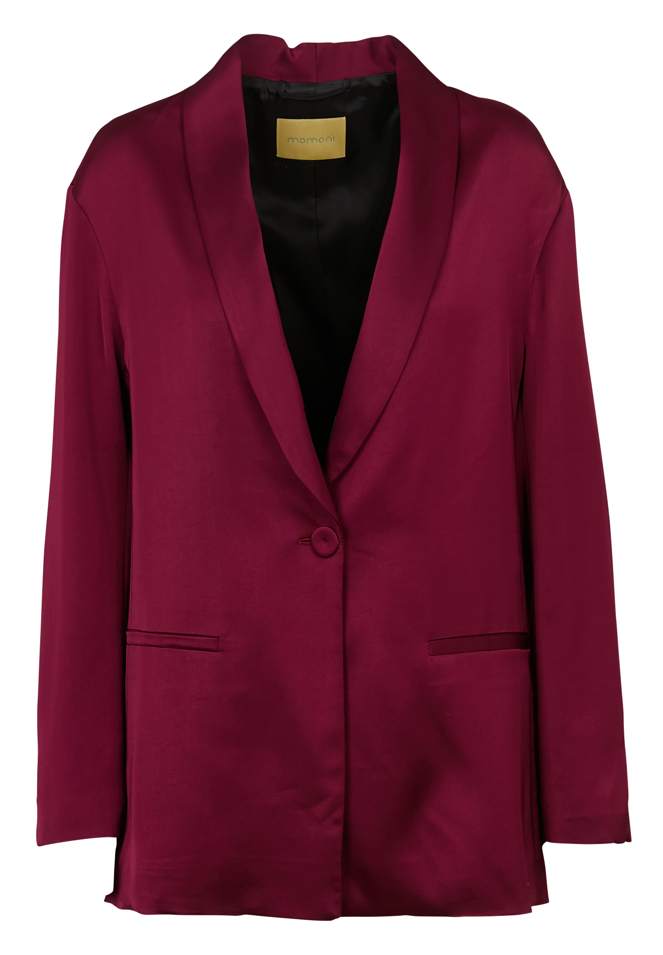 Veste tailleur droite satinée  MOMONI Rouge