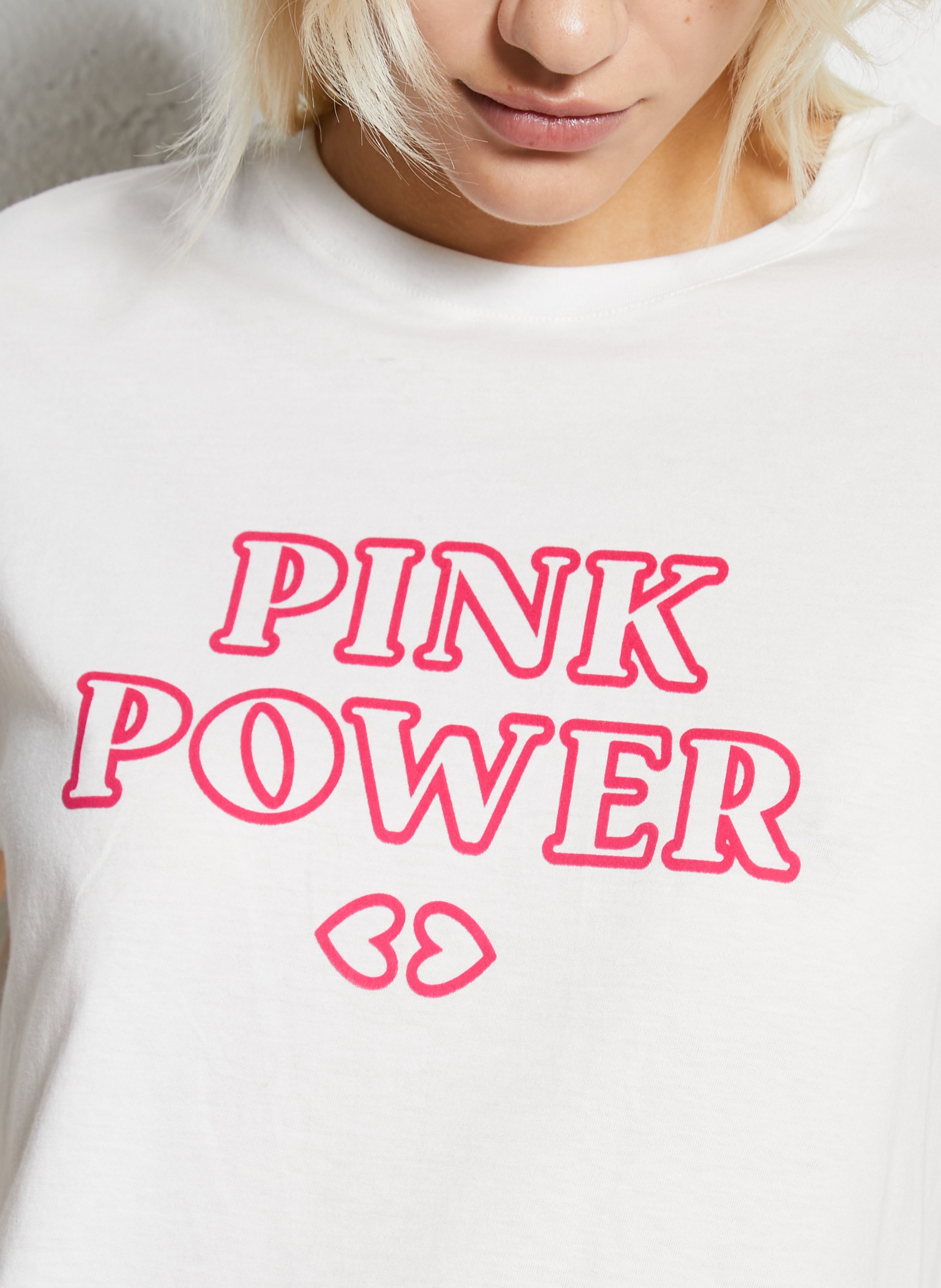 Oversized round-neck cotton T-shirt I CODE White