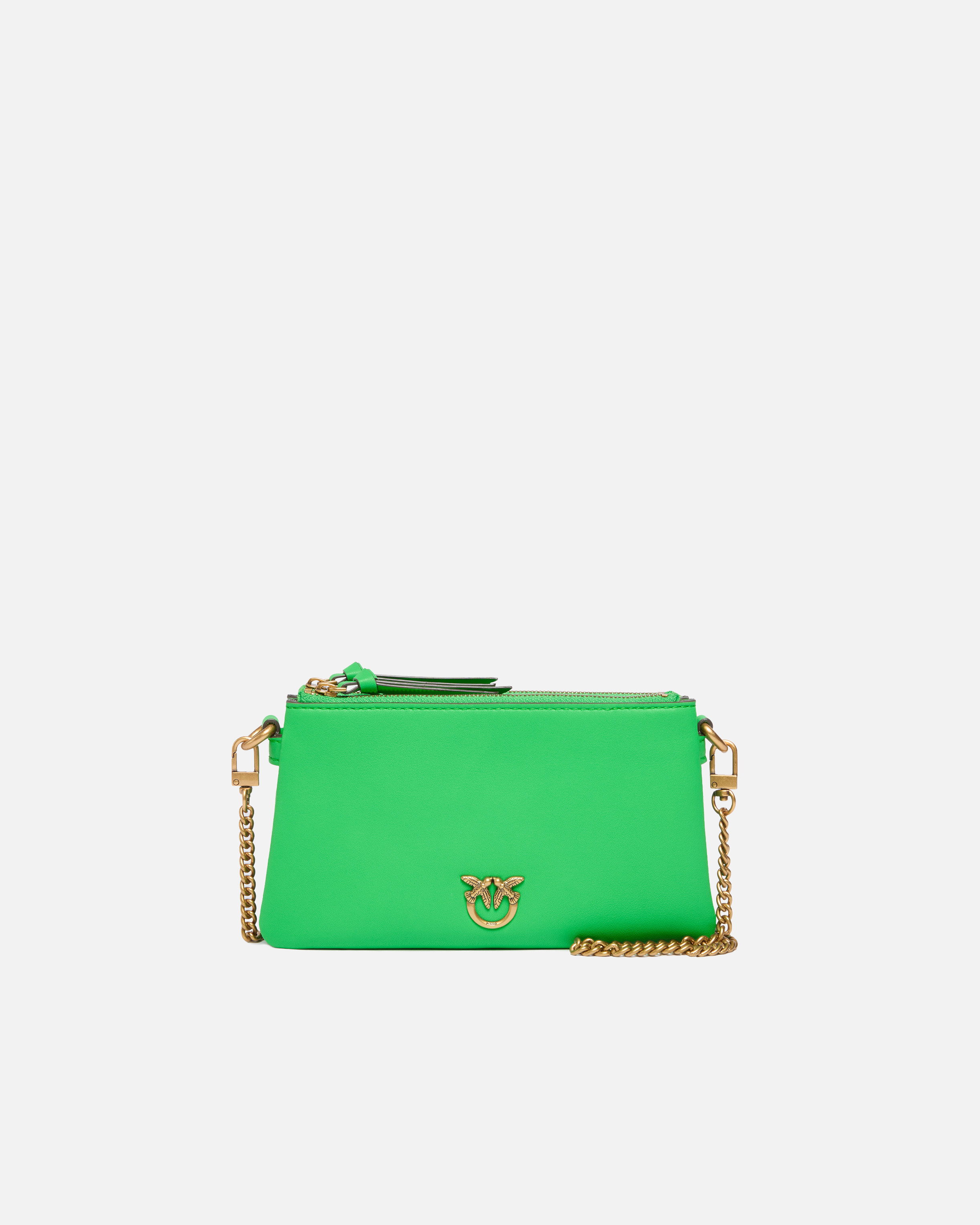 Petit sac à bandoulière en cuir avec logo love birds PINKO Multicolore