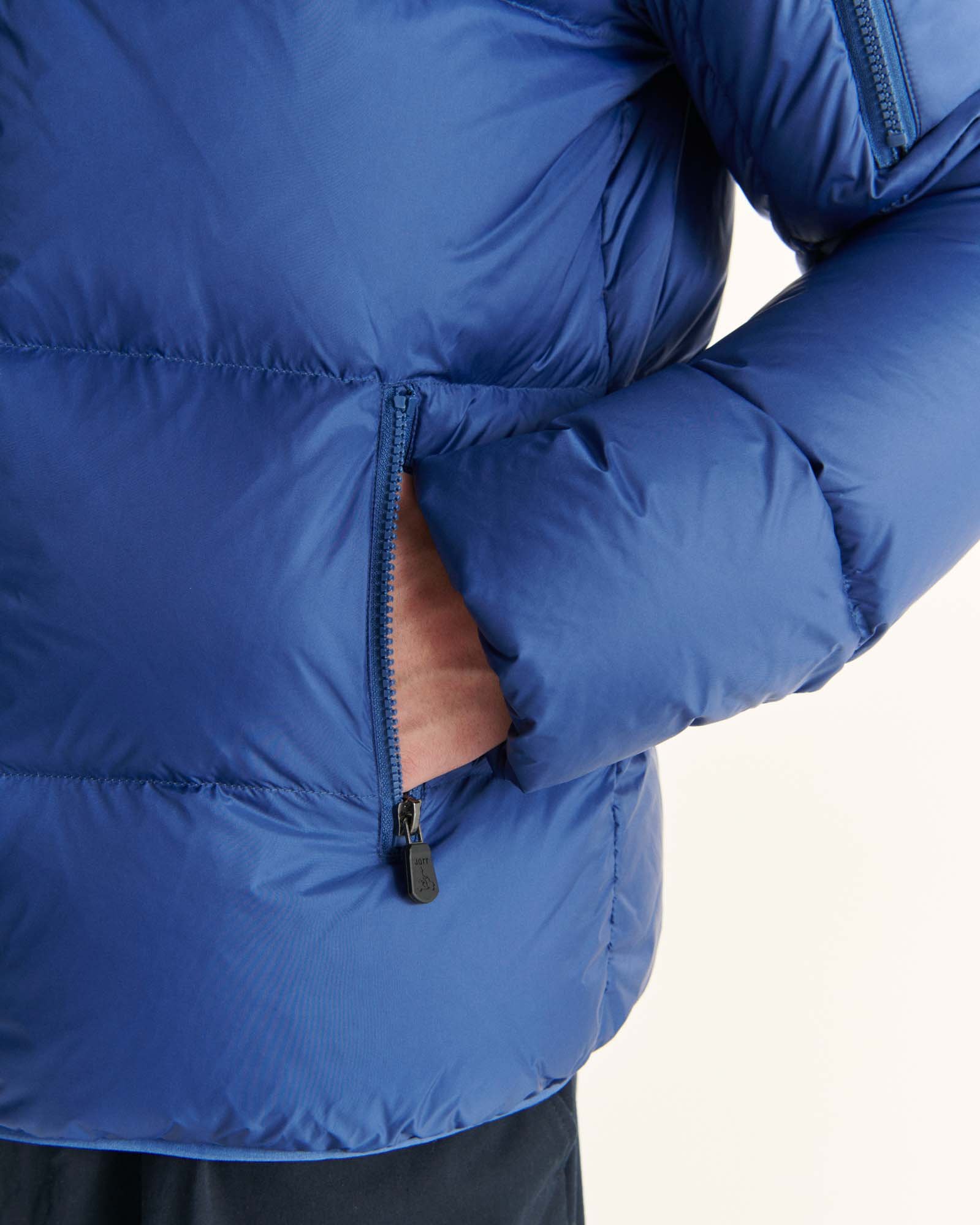 Java hooded puffer jacket for extreme cold JOTT Blue