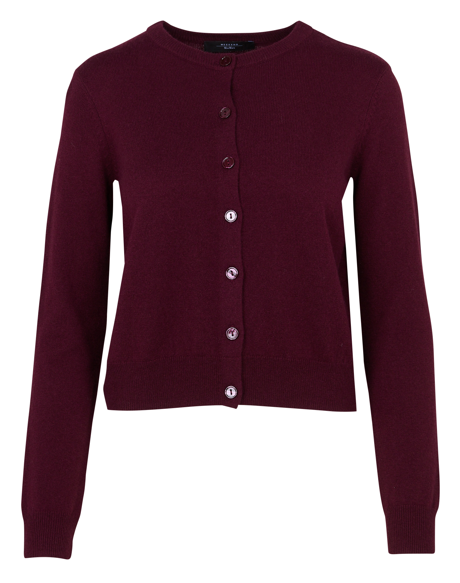 Solid wool and cashmere cardigan MAX MARA WEEK END Red