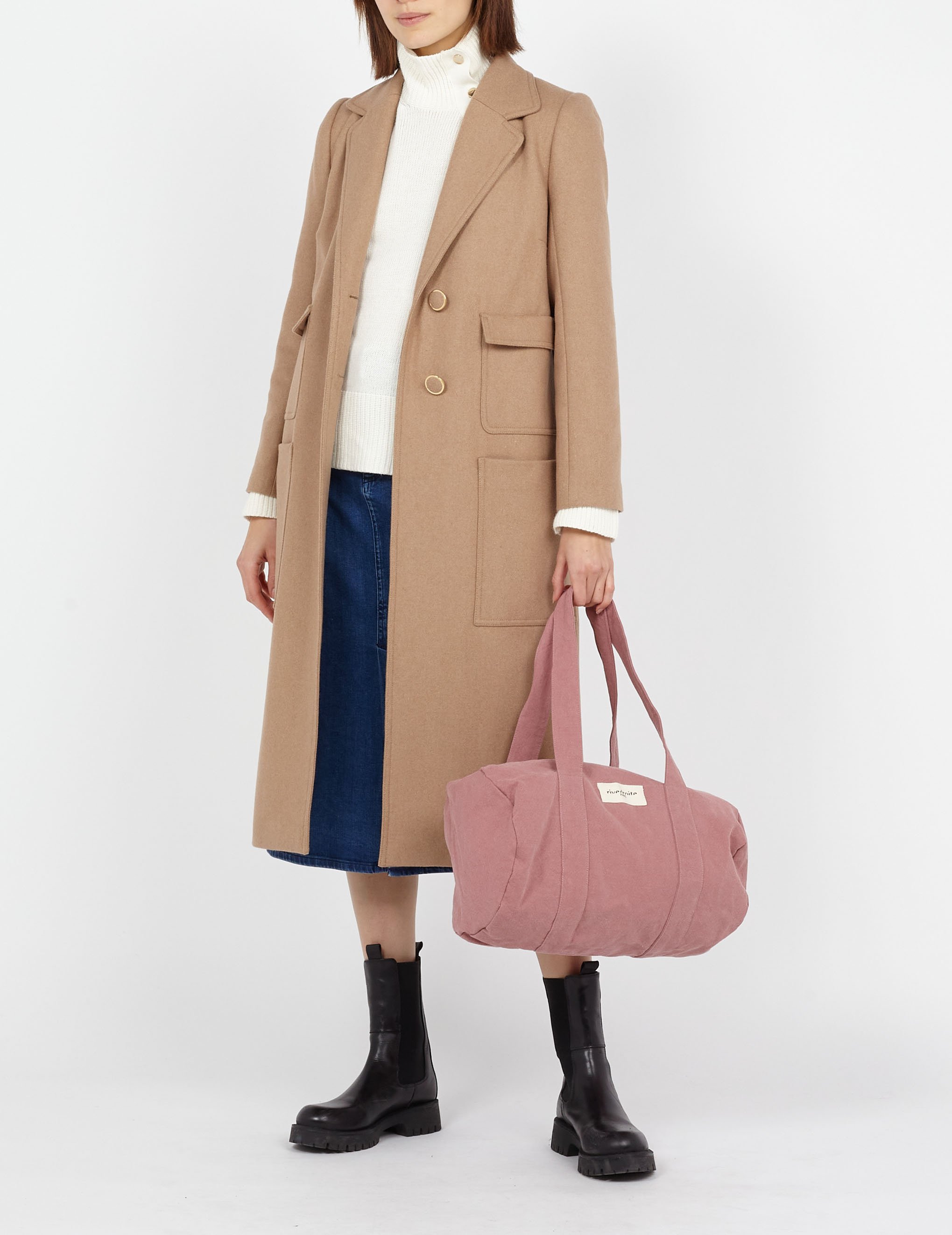 Recycled cotton duffle bag RIVEDROITE PARIS Pink