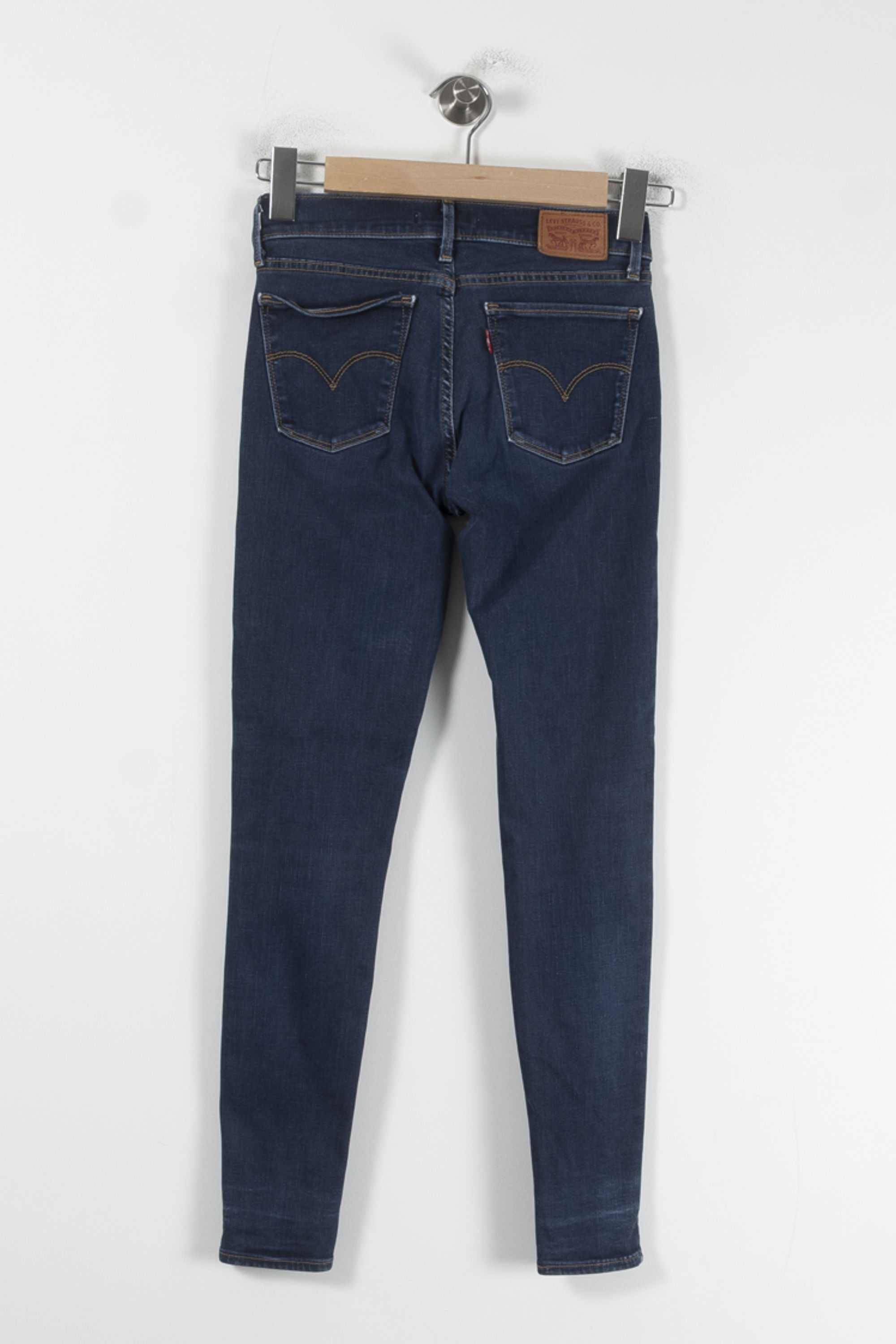 Cropped slim jeans with studs LEVI'S - Seconde main Blue