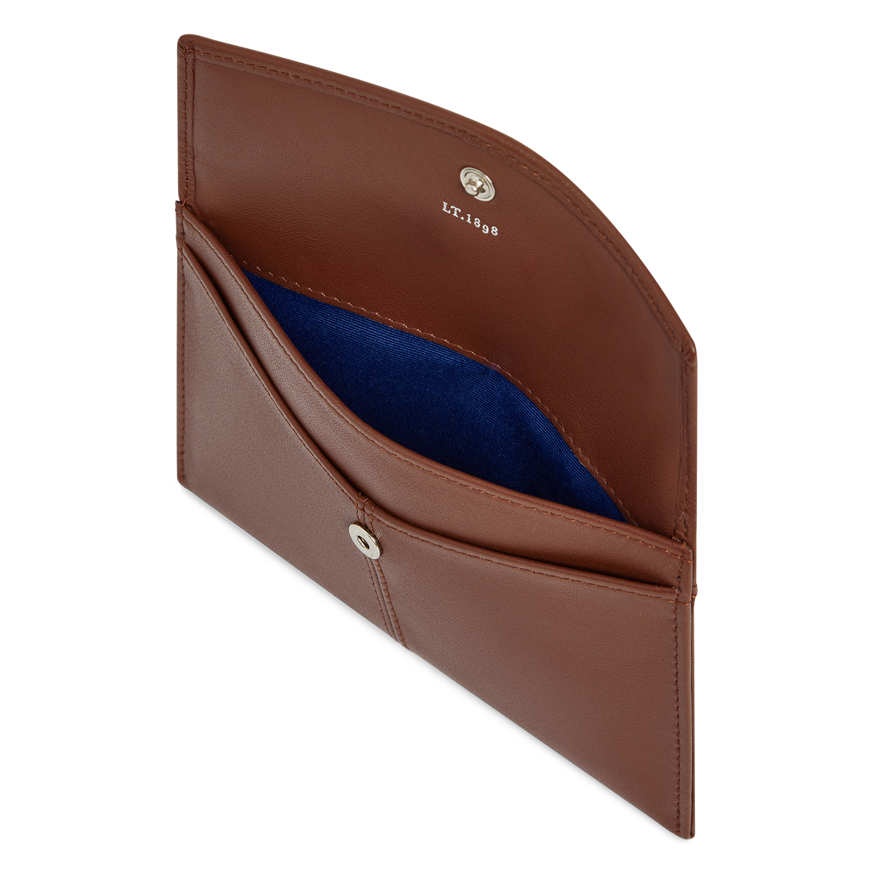 Clutch van glad leer Bruin