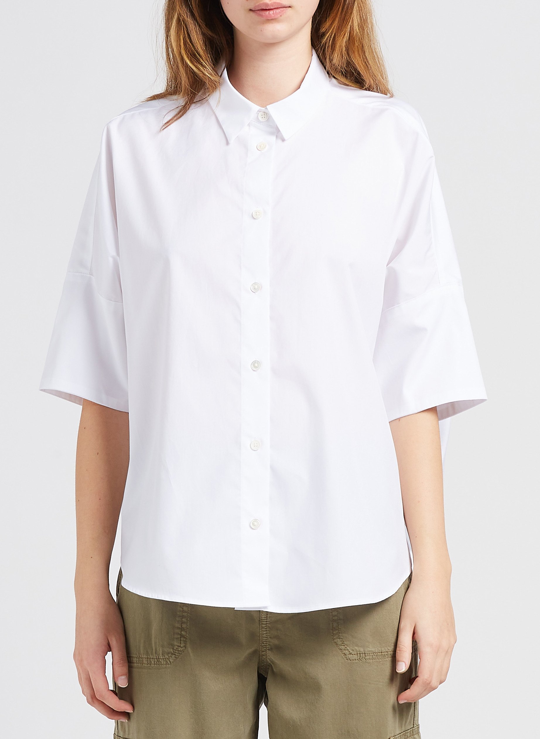 Chemise oversize col classique en coton GERARD DAREL Blanc