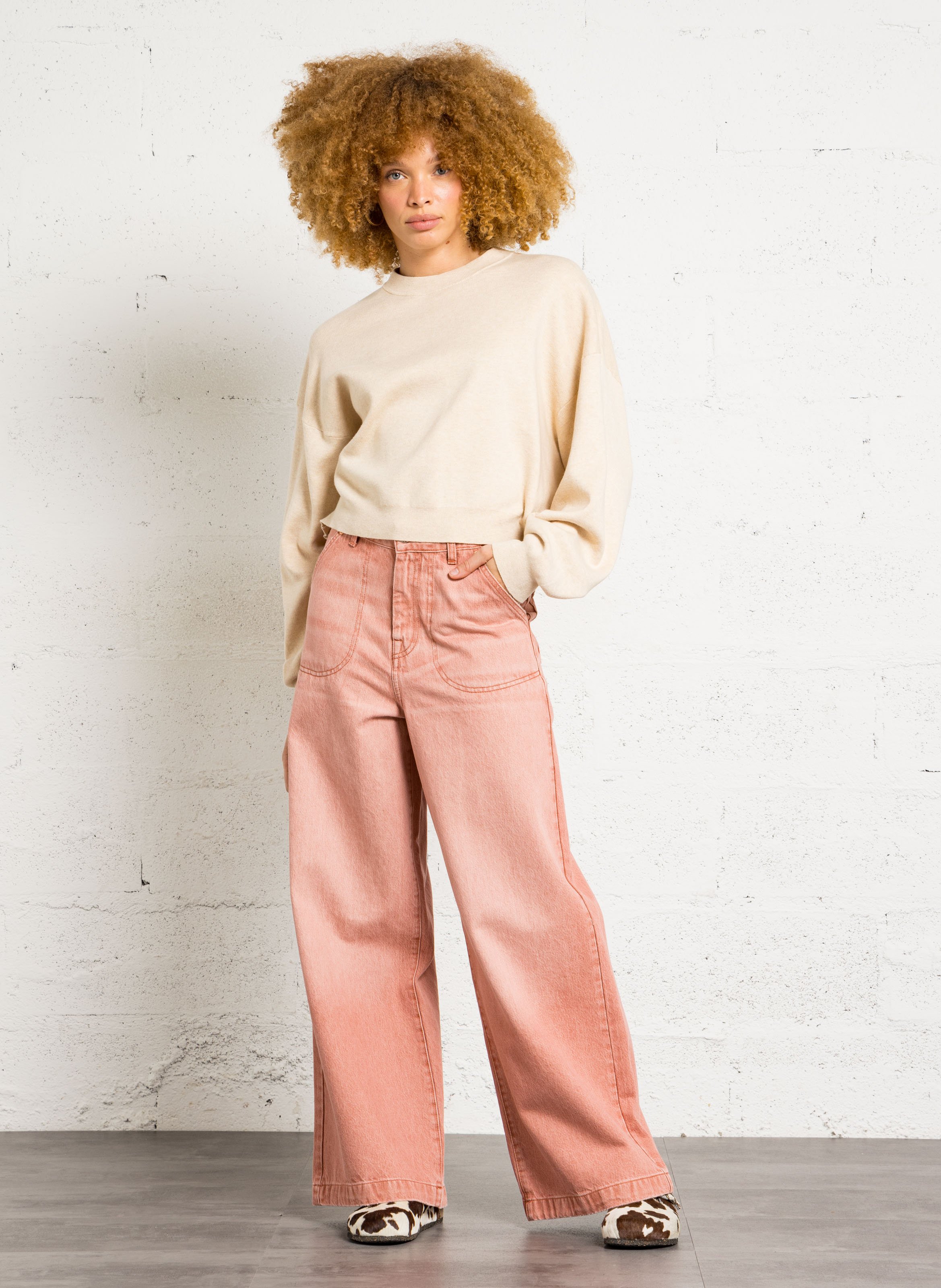 Baumwollpullover BELLEROSE Beige