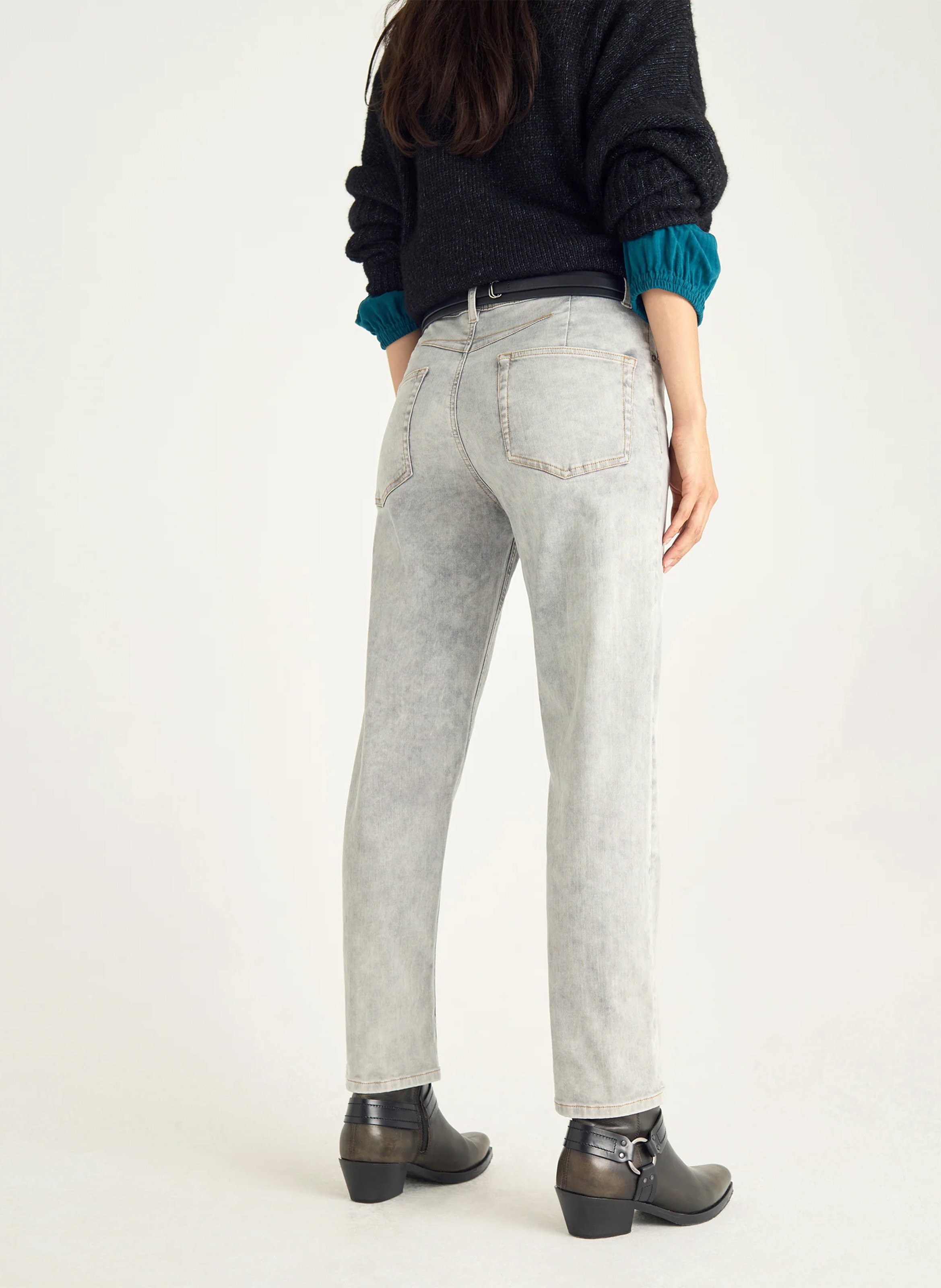 High Waist Slim Fit Jeans ACOTE Schwarz