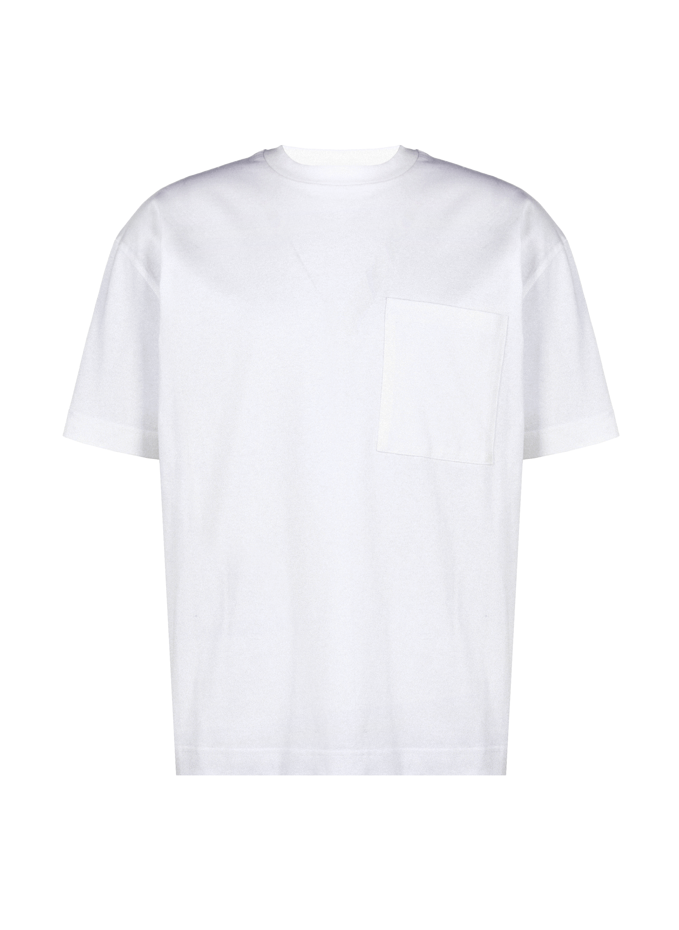 Camiseta de algodón orgánico con cuello redondo SAISON 1865 Blanco
