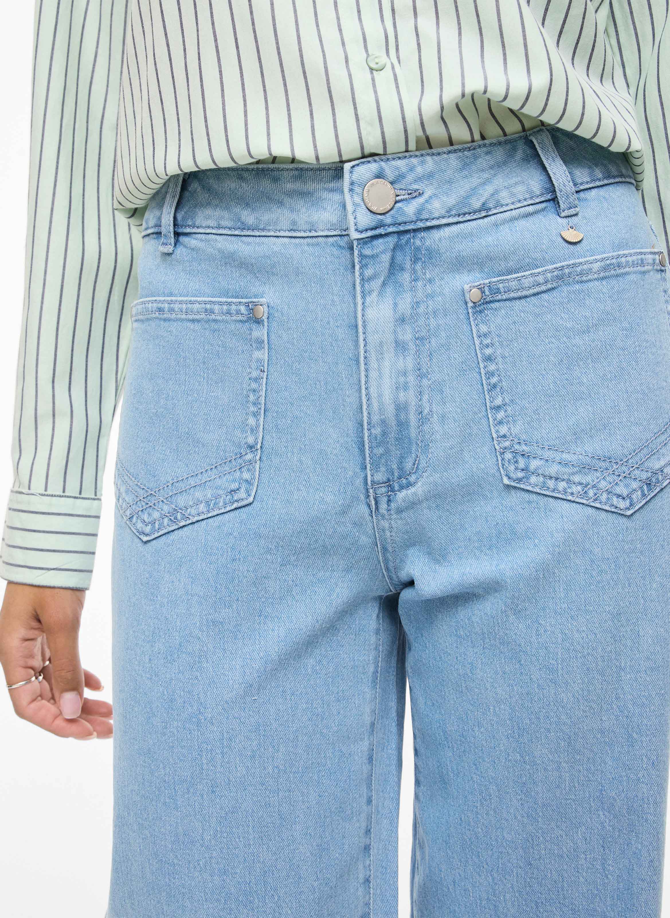 Jean patte d'eph en coton mélangé VILA Blue