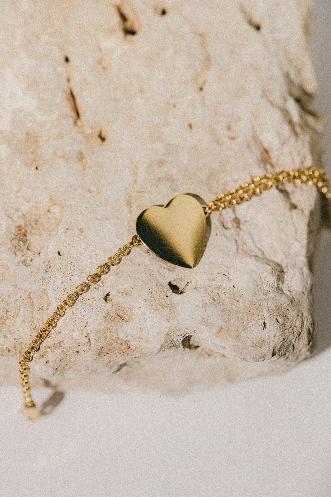 Silver-plated heart bracelet Golden