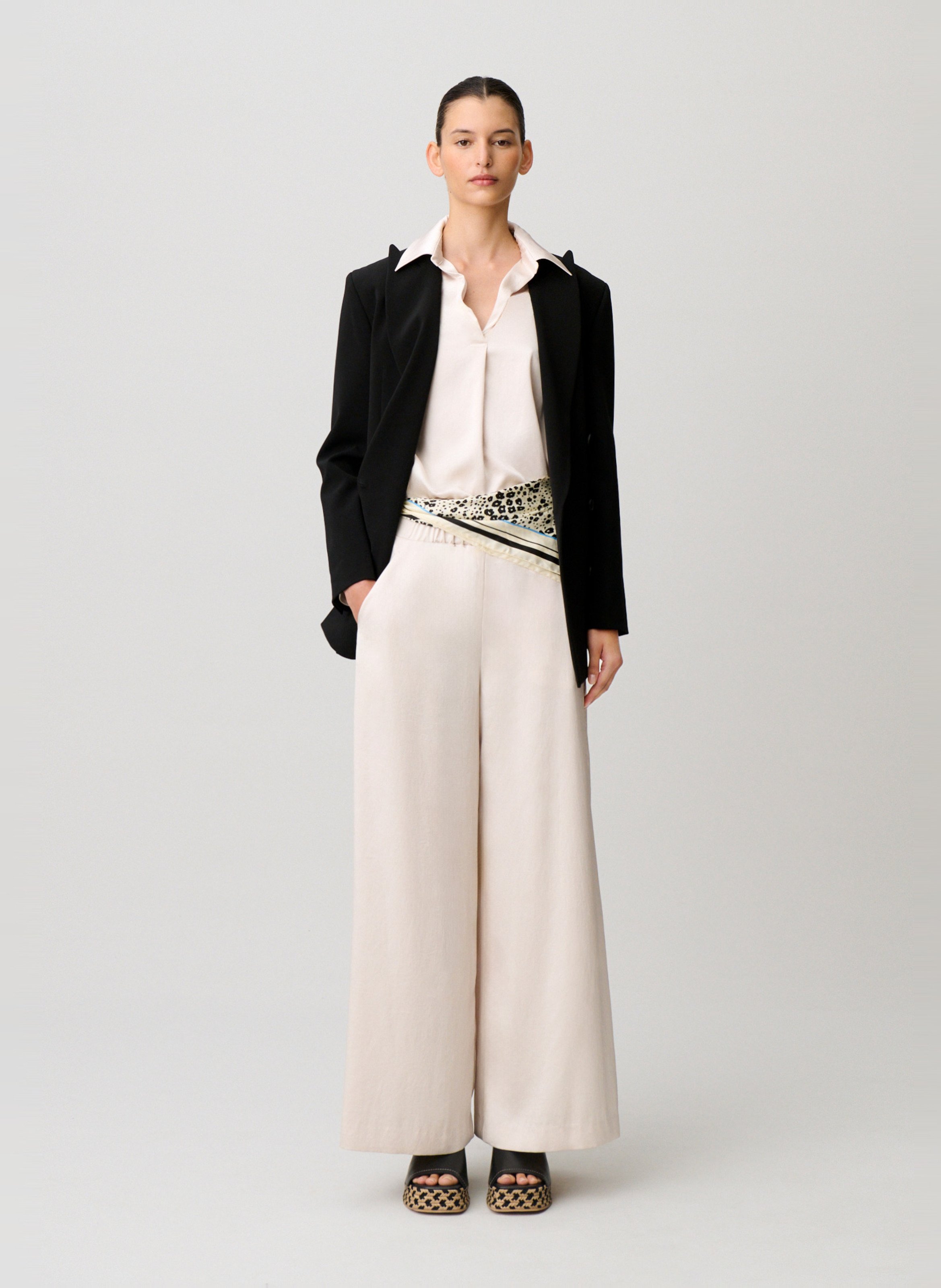 Blouse col classique  Blanc