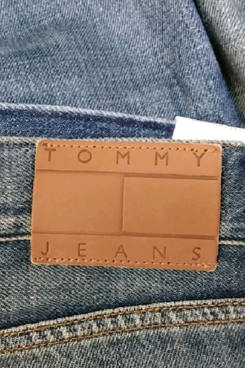 Cropped slim jeans with studs TOMMY HILFIGER - SECONDE MAIN Blue