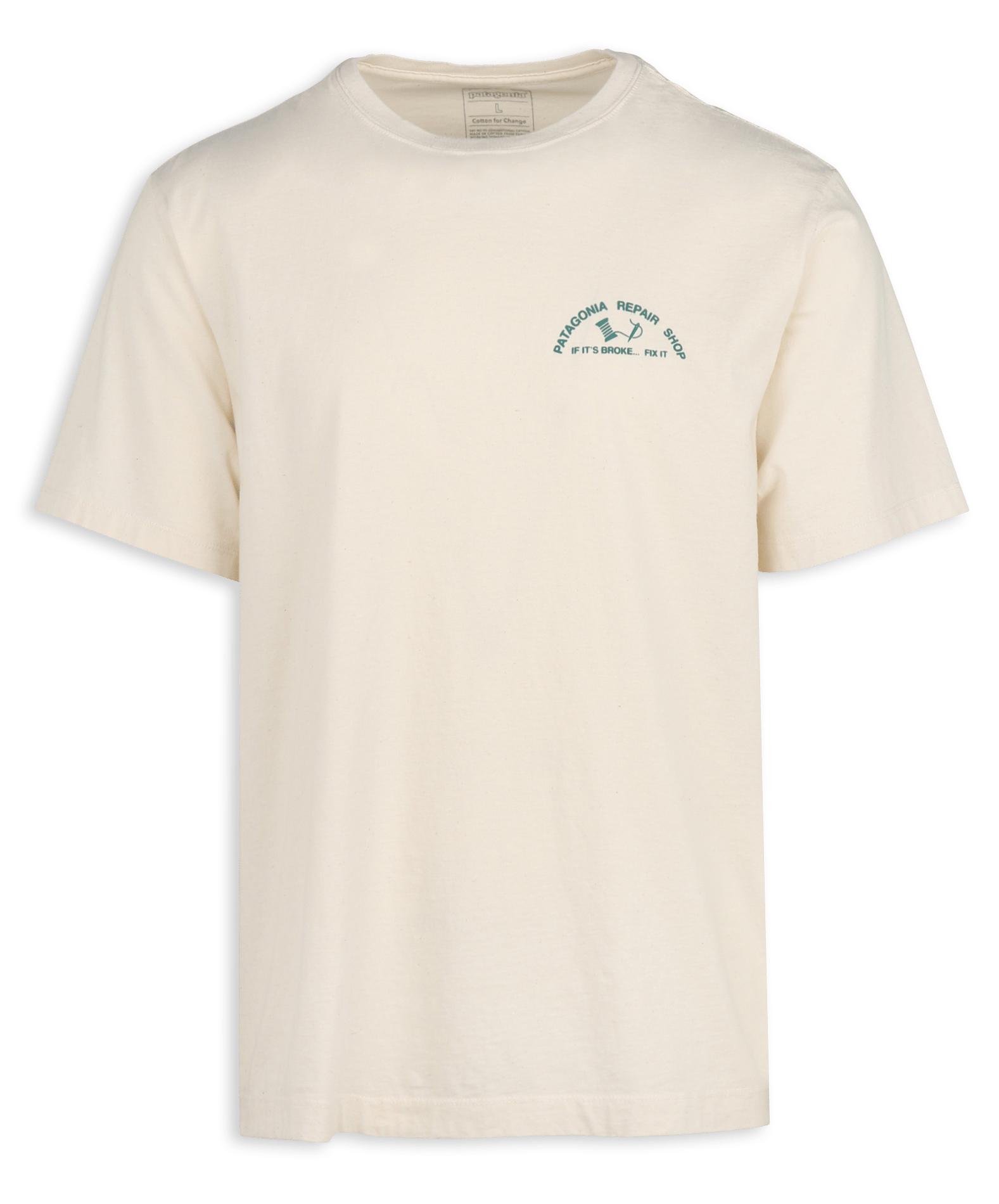 T-shirt van biokatoen met ronde hals PATAGONIA Beige