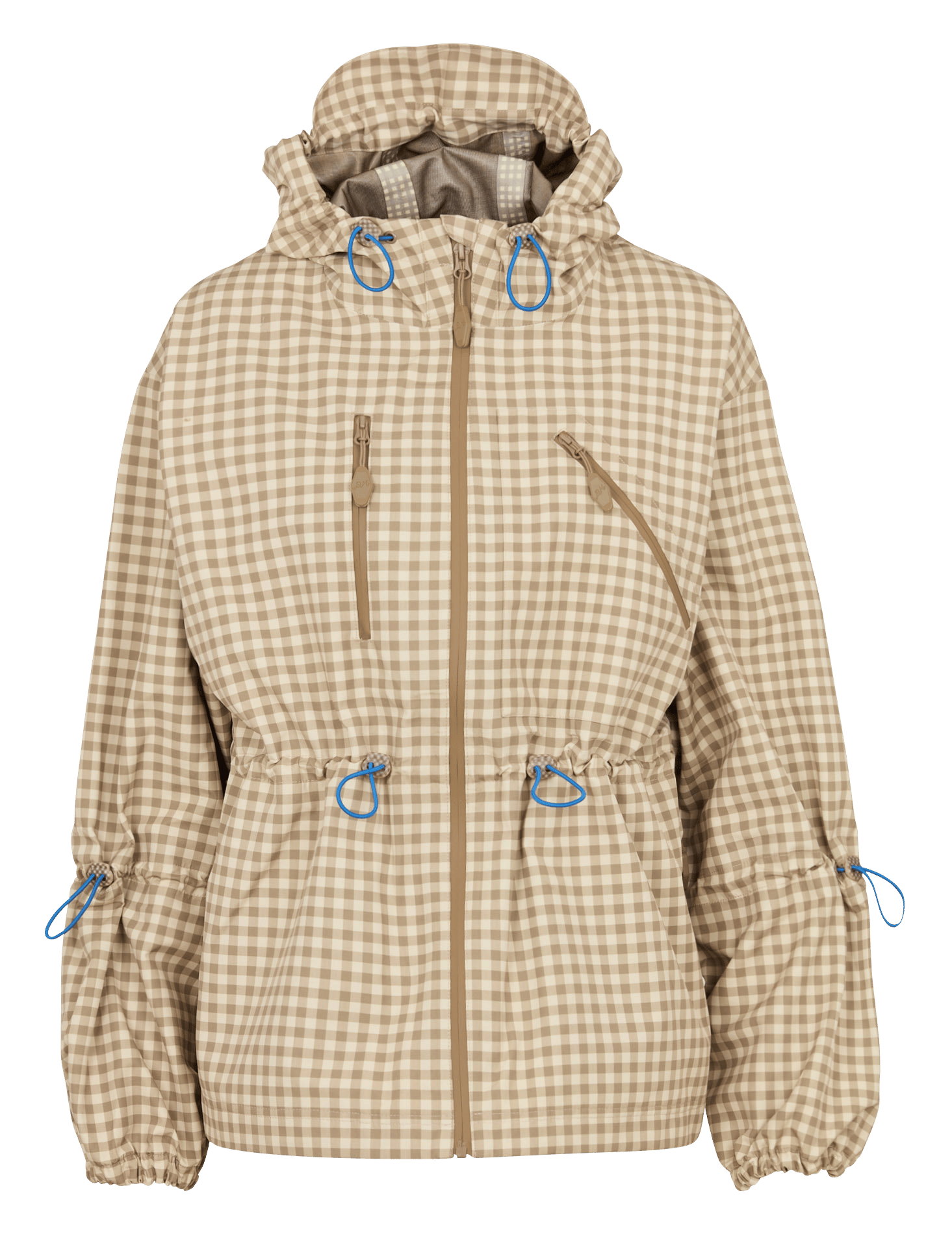 Wijde parka met vichy-print DAMSON MADDER Bruin