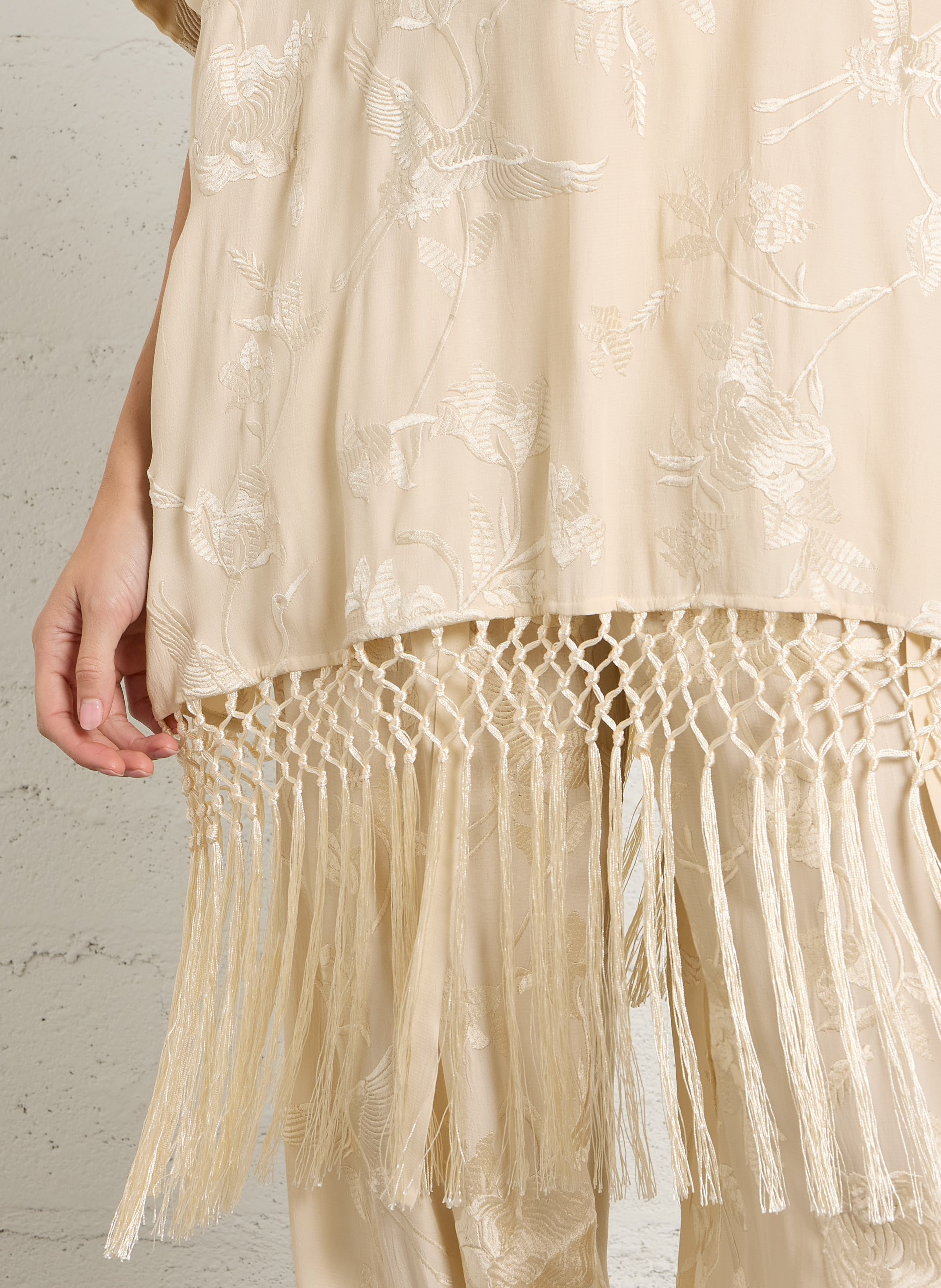 Top ample brodé MES DEMOISELLES Beige