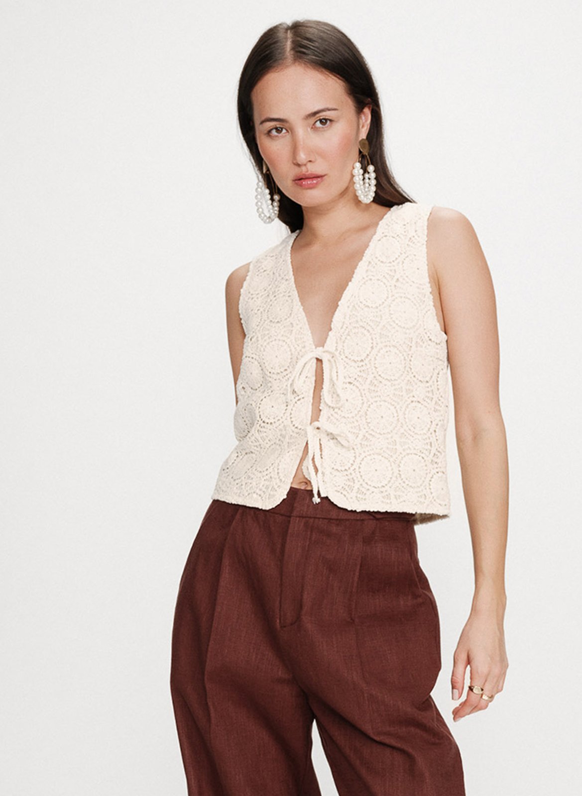 Massachusetts V-neck cotton cardigan GRACE ET MILA