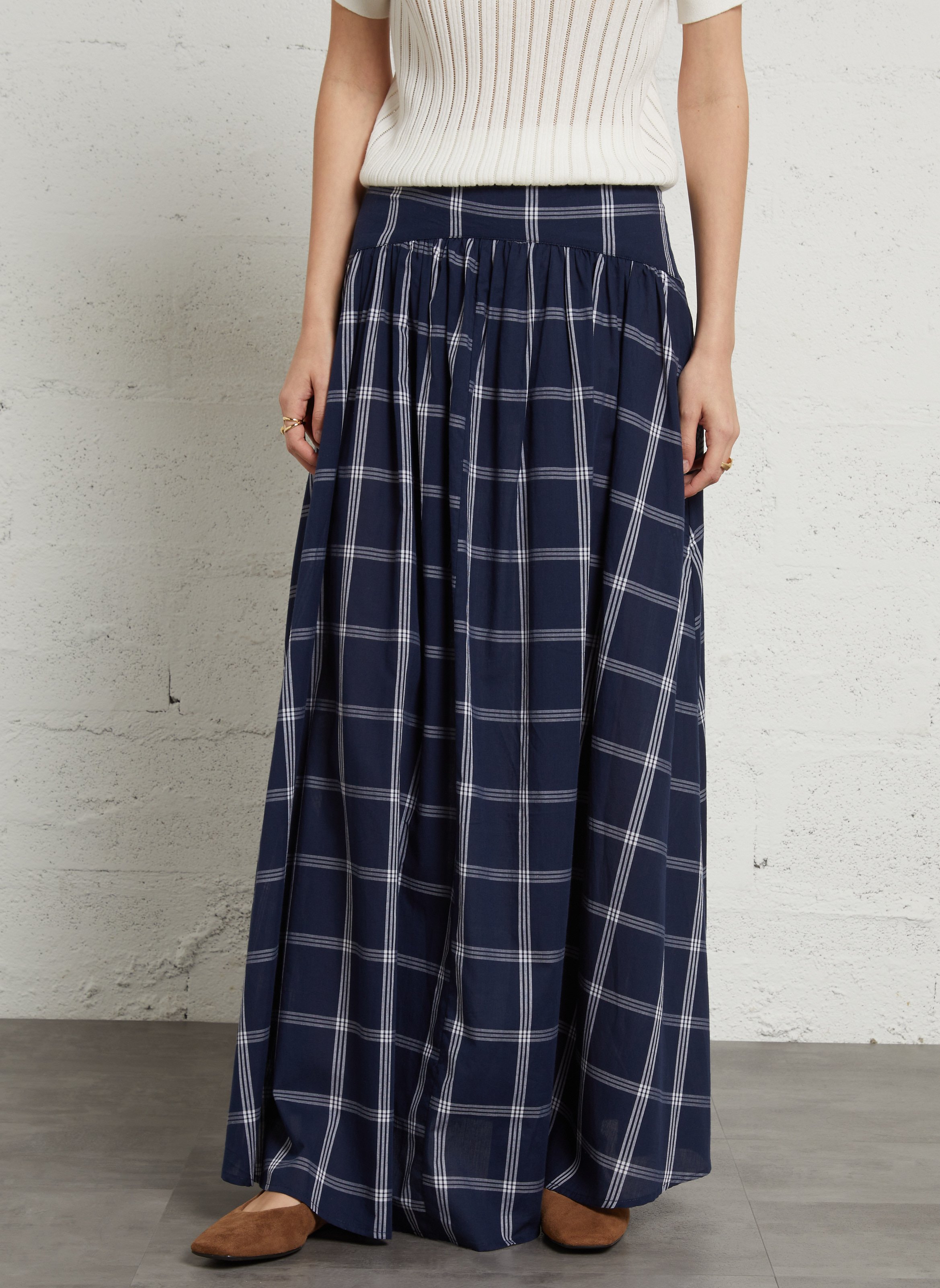 Jupe midi ample à rayures RAE ANTWERP