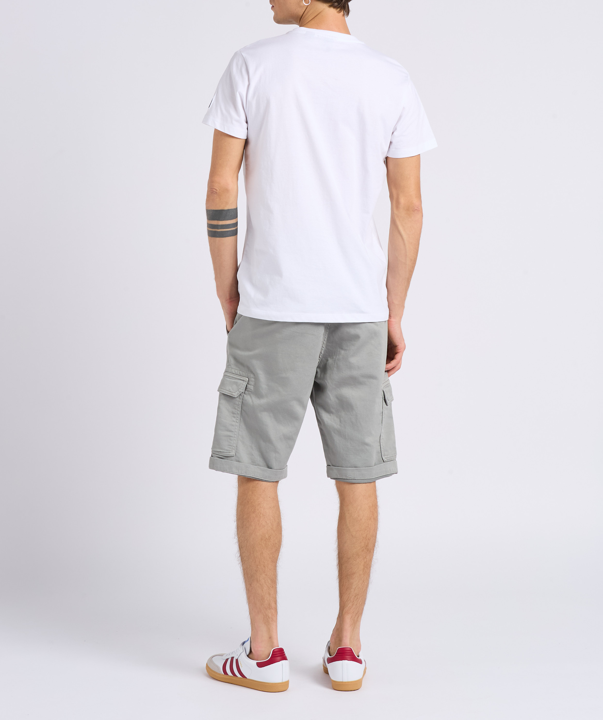 Multi-pocket cotton-blend Bermuda shorts LE TEMPS DES CERISES Grey