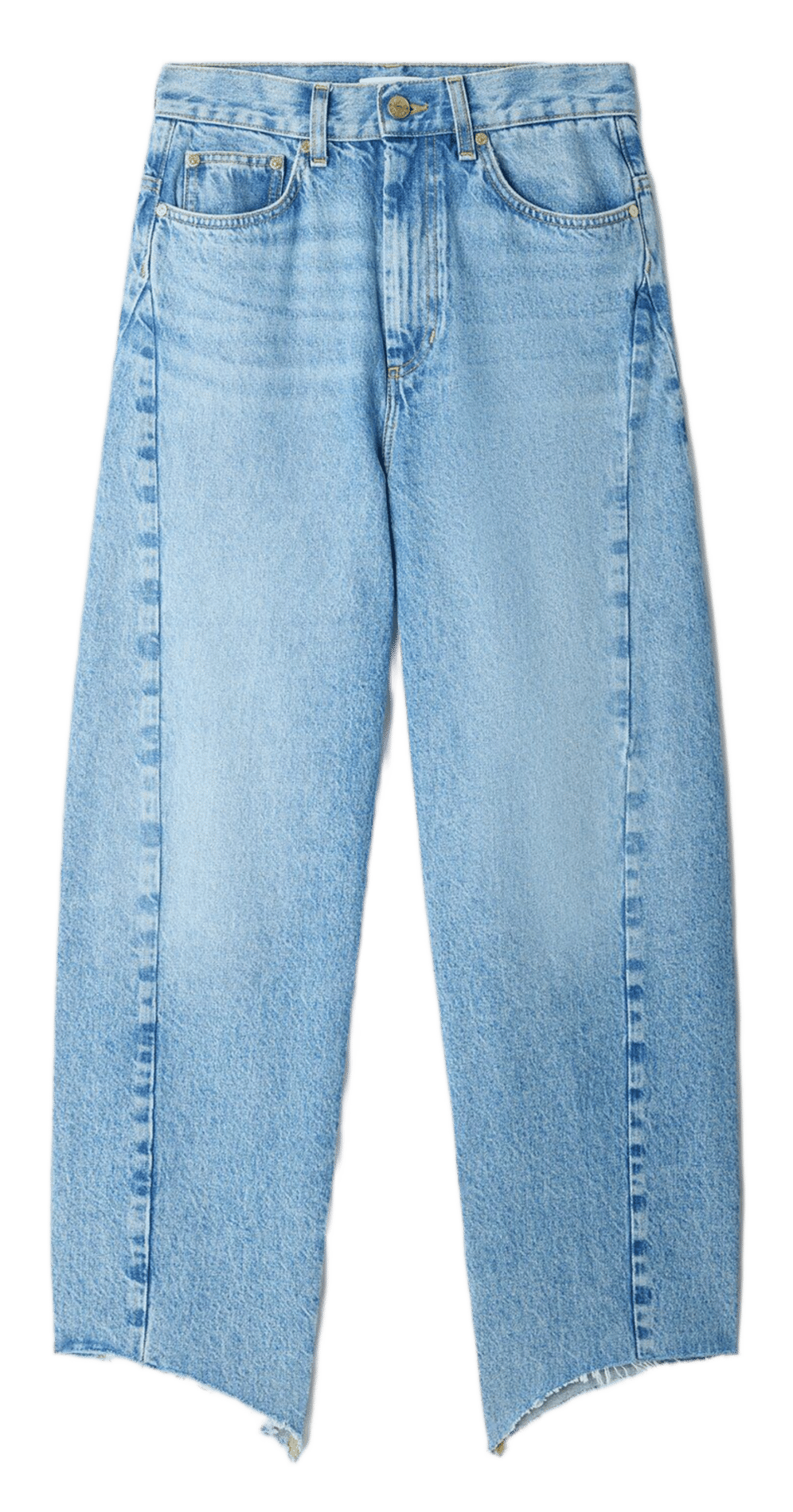 Hoge taille wijd uitlopende jeans met uitsparingen SANDRO Blauw