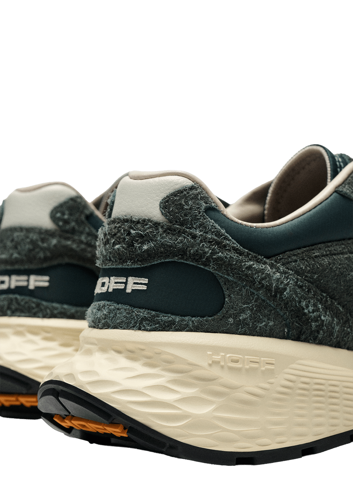 Lage sneakers van leermix HOFF Groen