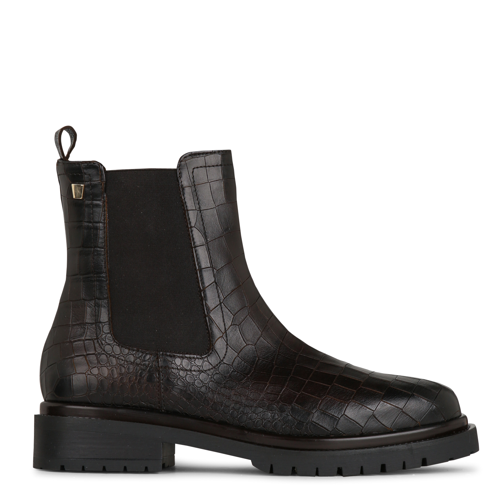 Bottines en cuir embossés croco  JB MARTIN Marron