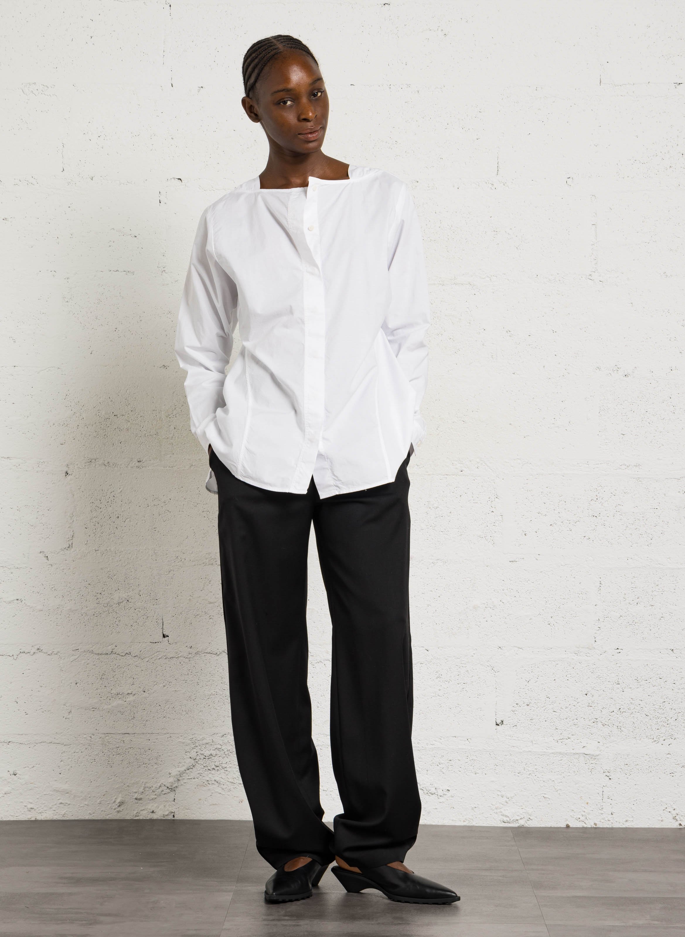 Flared organic cotton shirt RUE DE TOKYO White