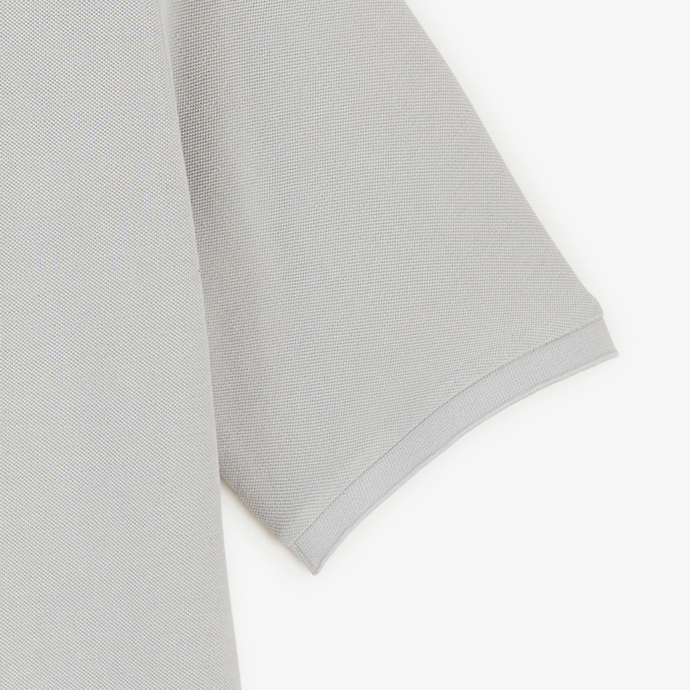 Short-sleeved piqué polo with funky animals in gray feather cotton SERGE BLANCO Grey