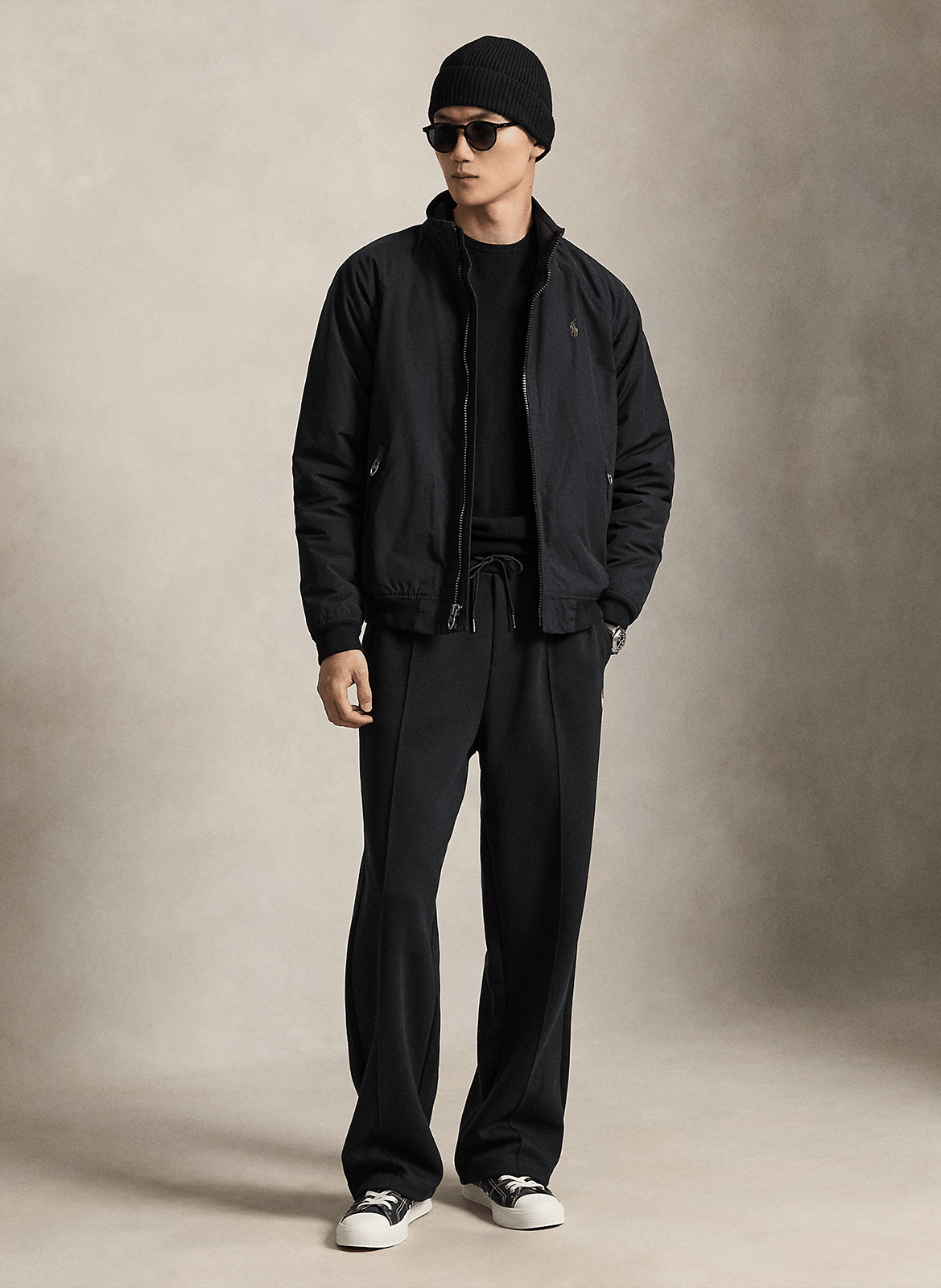 Jogging large droit uni POLO RALPH LAUREN Noir