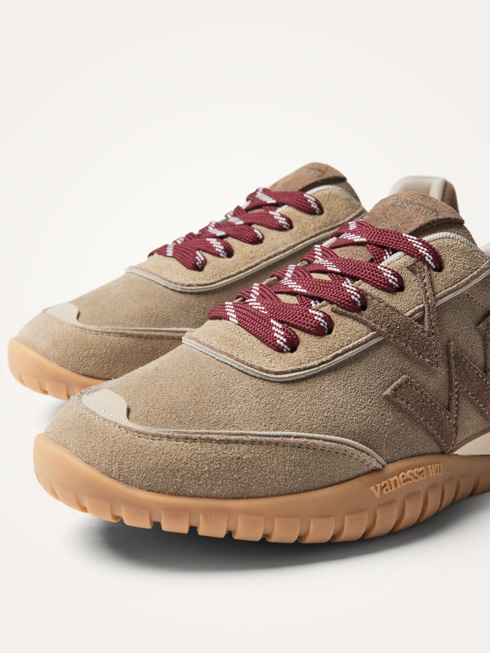 Sneakers with monogram on graphic sole VANESSA WU Grey