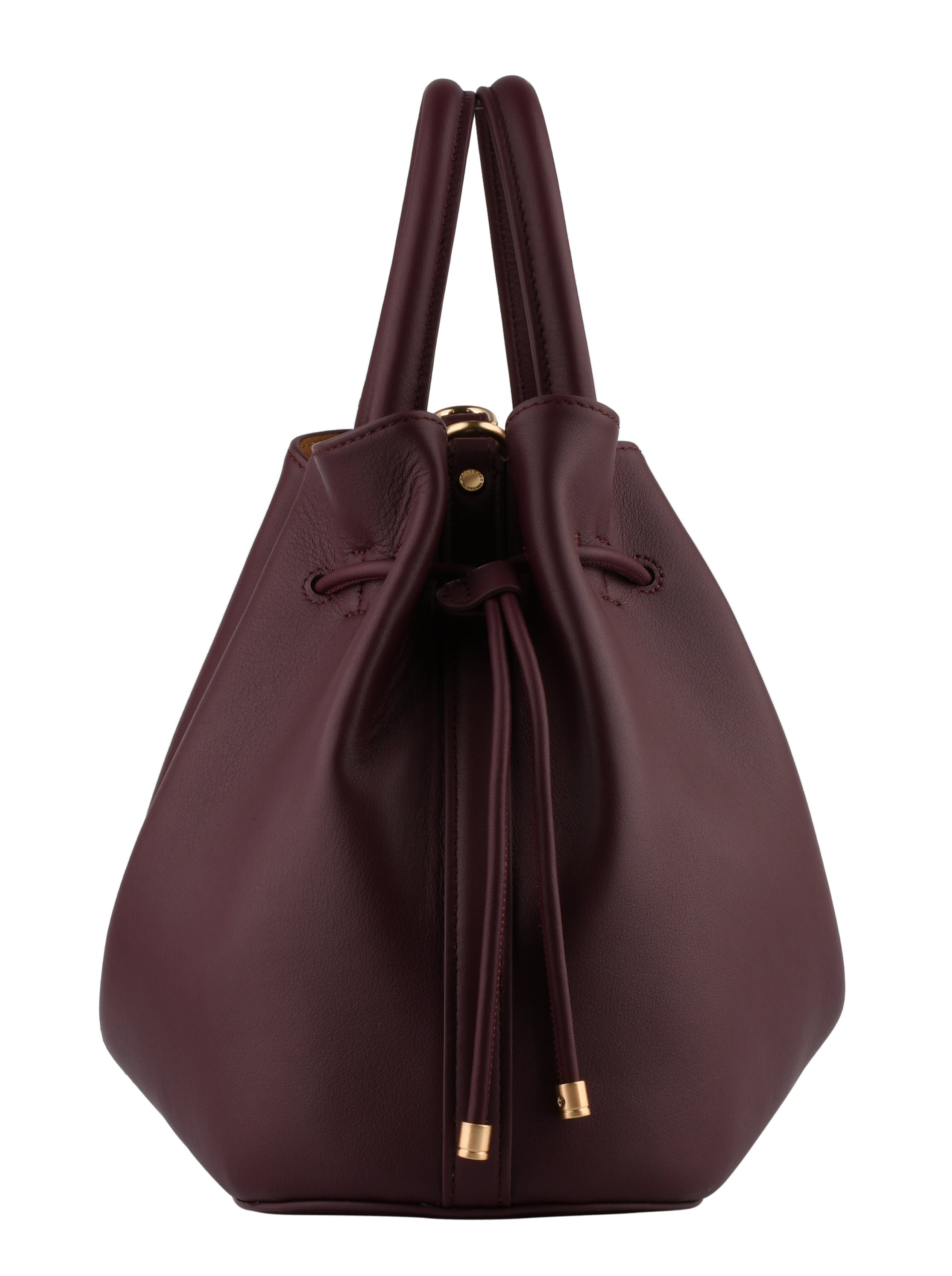 Calfskin leather handbag POURCHET Red