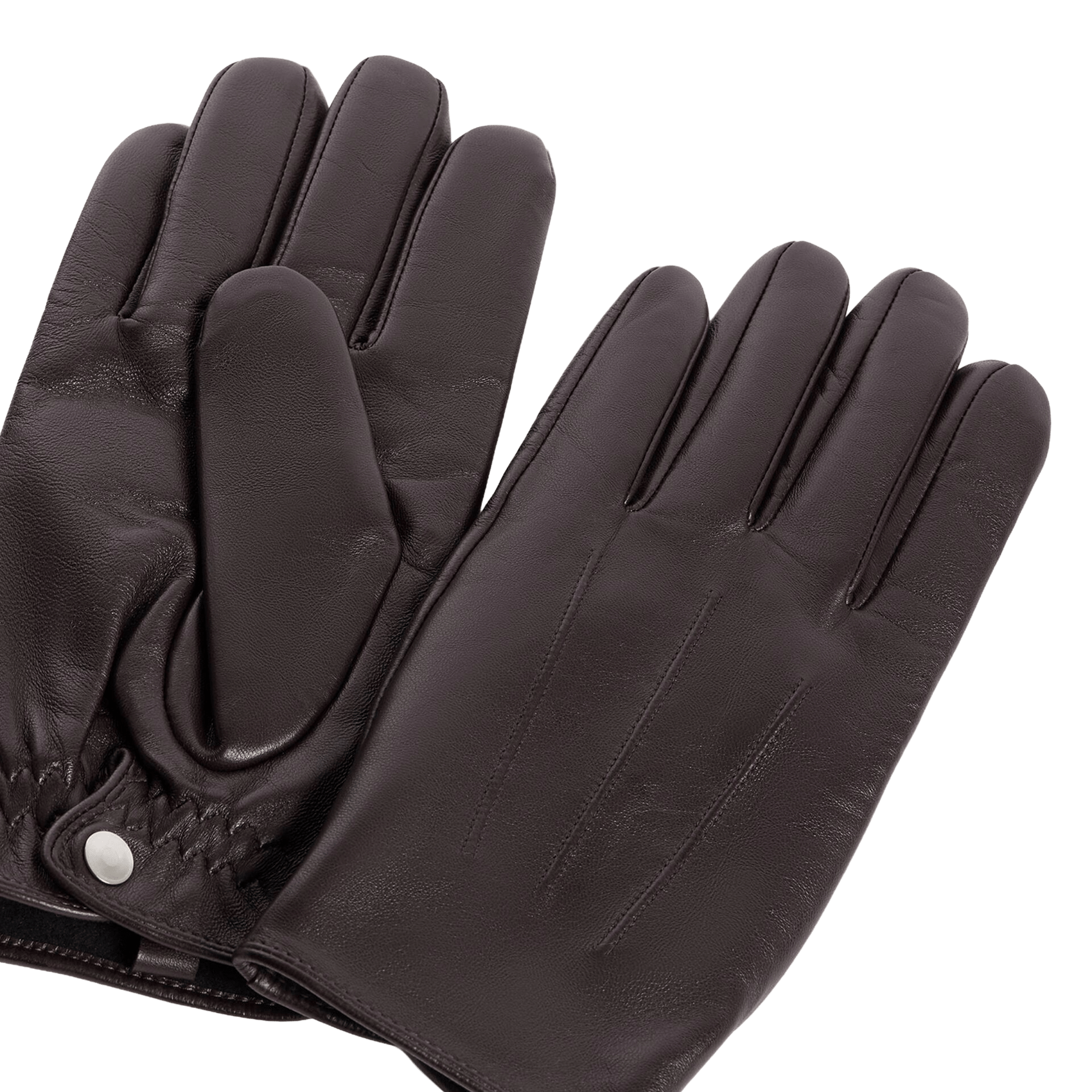 Gants en cuir SANDRO Marron