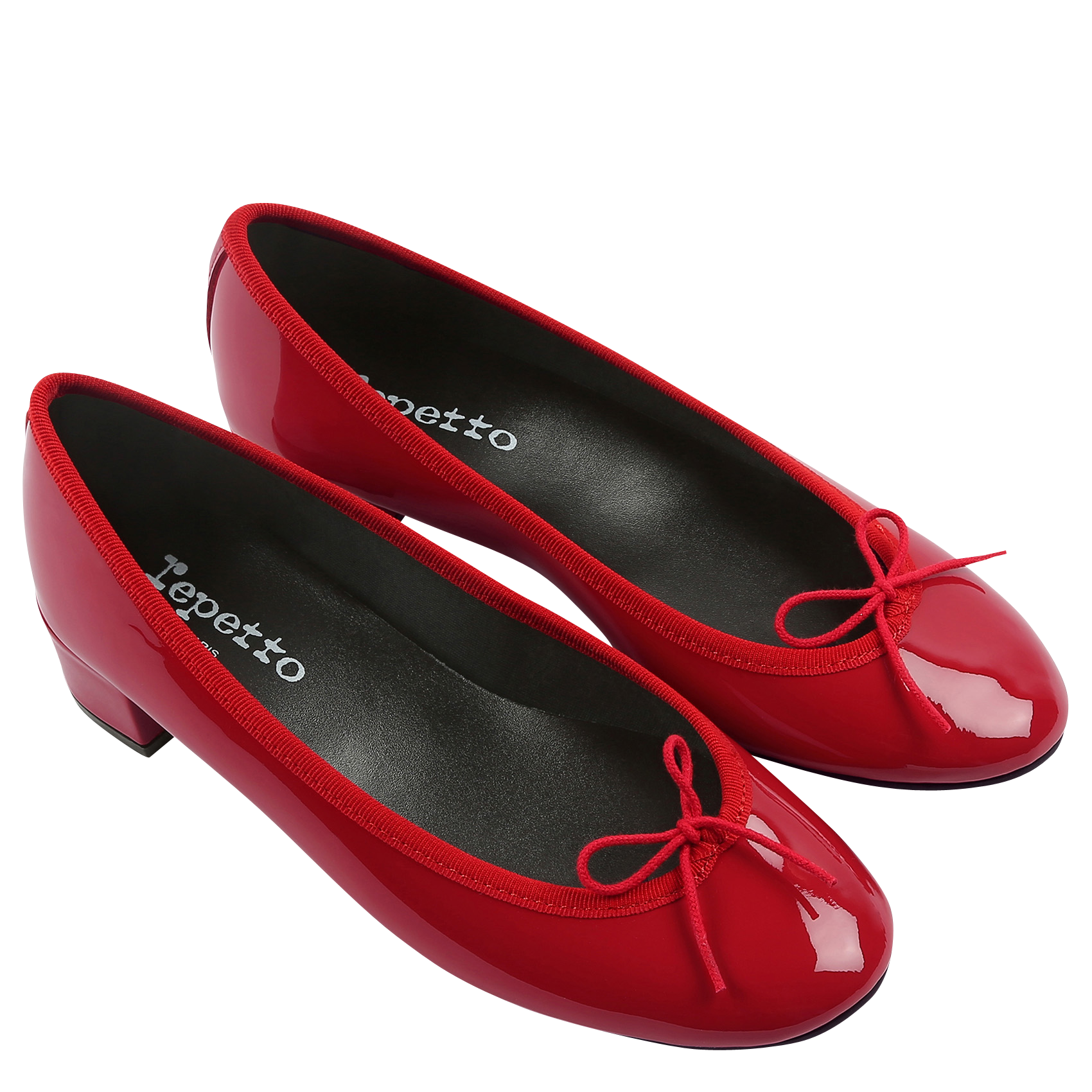 Heeled leather ballet pumps REPETTO Red