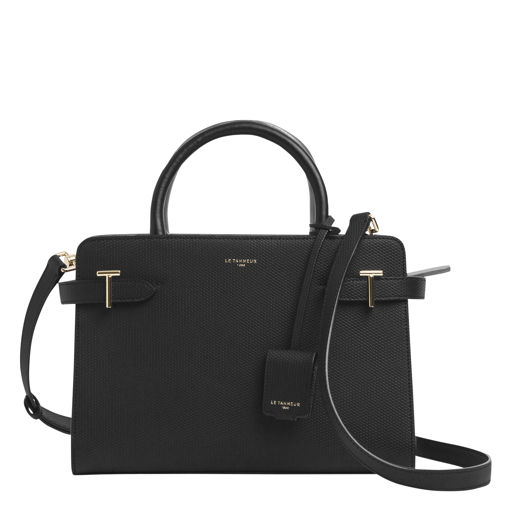 Leather handbag LE TANNEUR Black