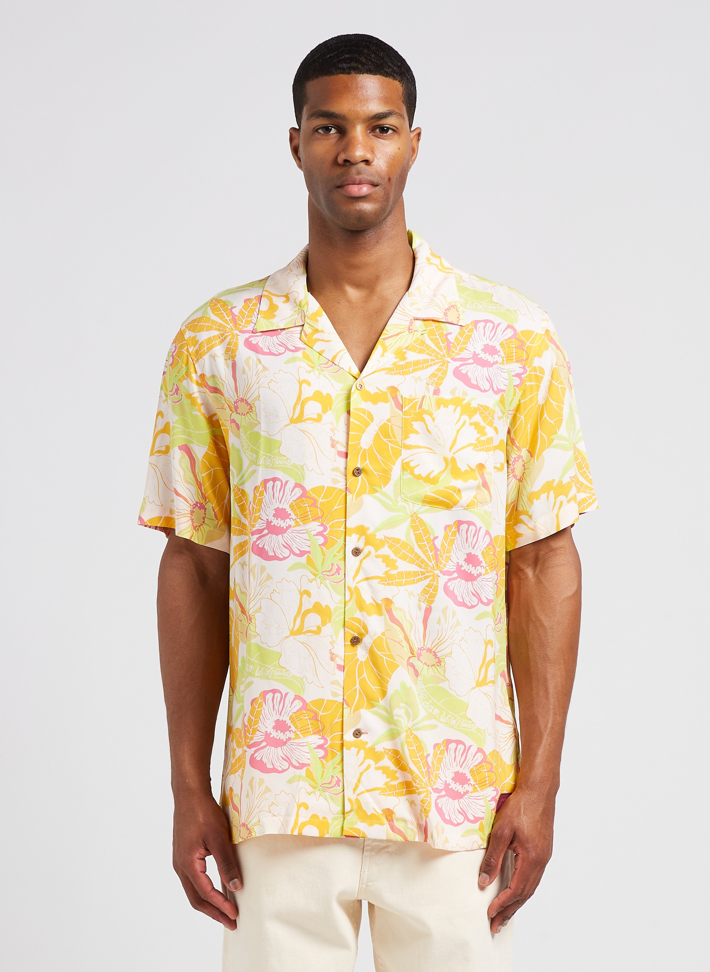 Bedrucktes Hemd mit V-Ausschnitt SCOTCH AND SODA Grau