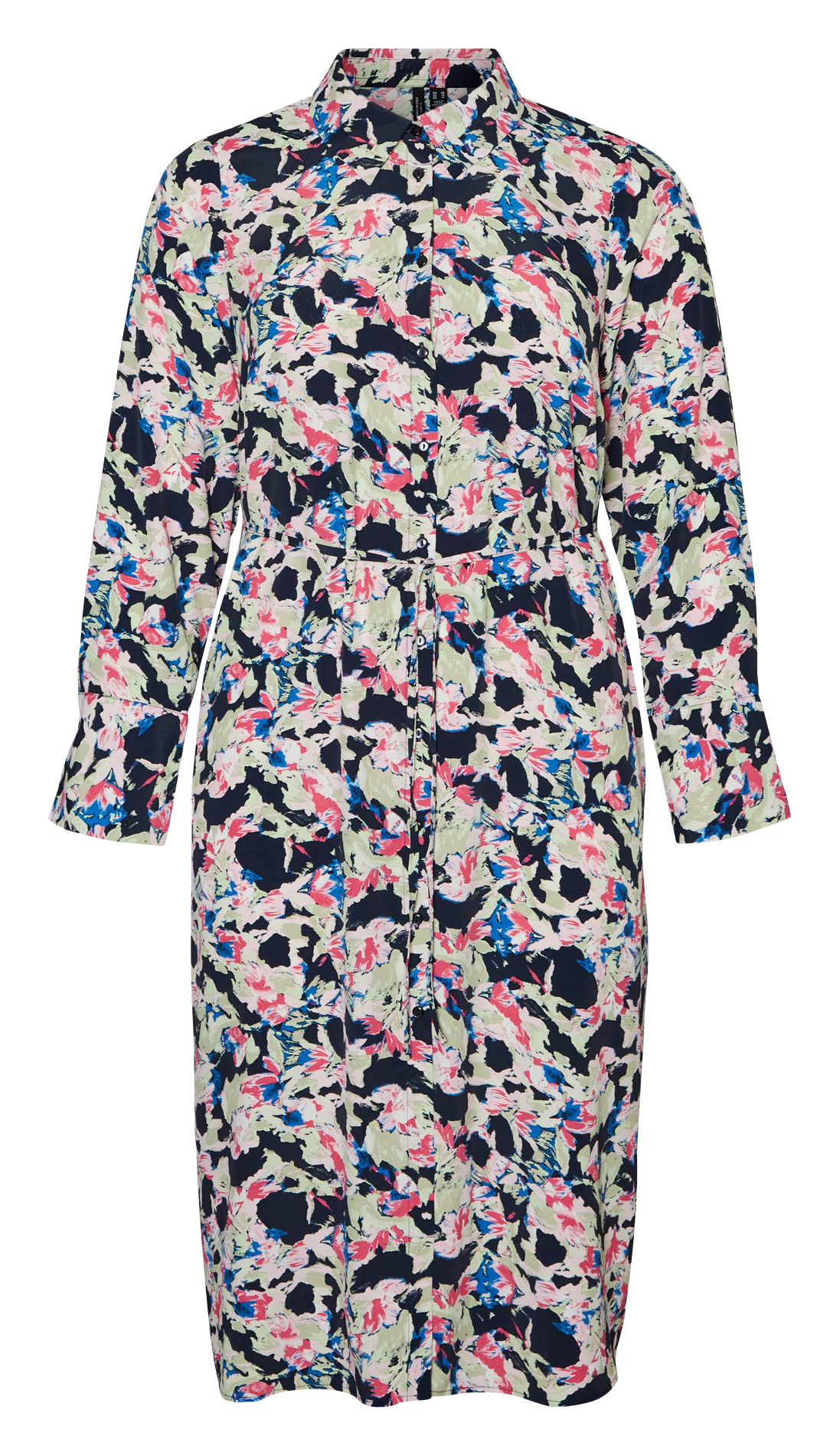 Robe midi à imprimé abstrait VERO MODA CURVE Bleu