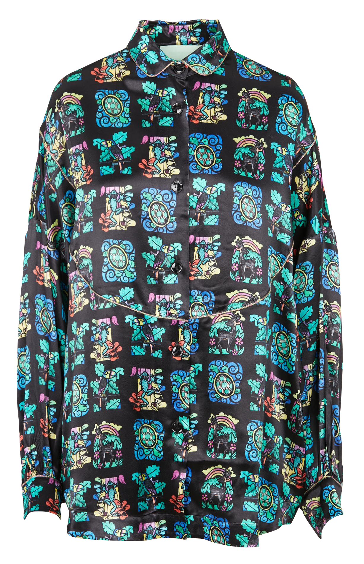 Oversized shirt with classic collar HEIMSTONE Multicolored