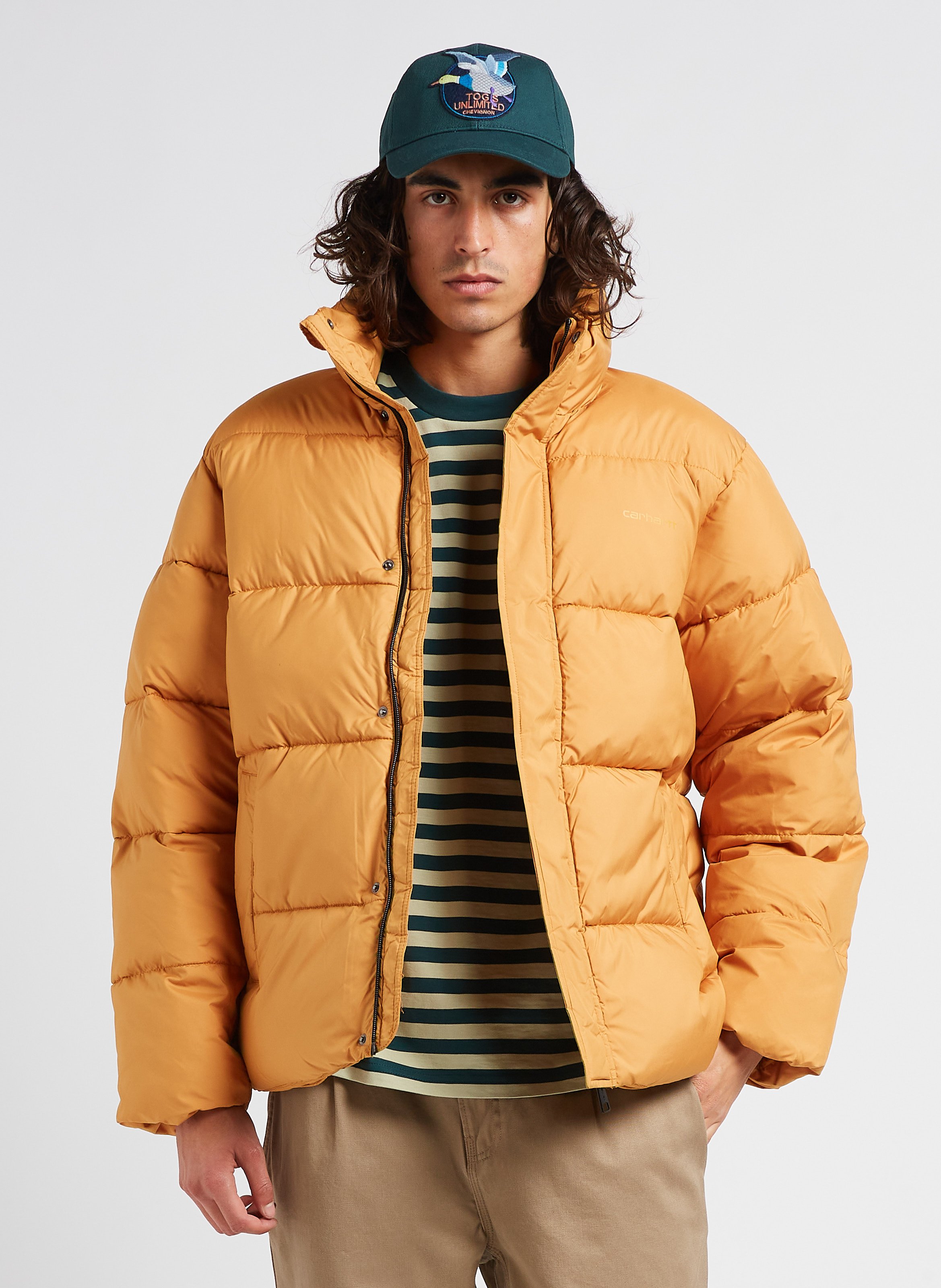 Ochre padded coat on sale