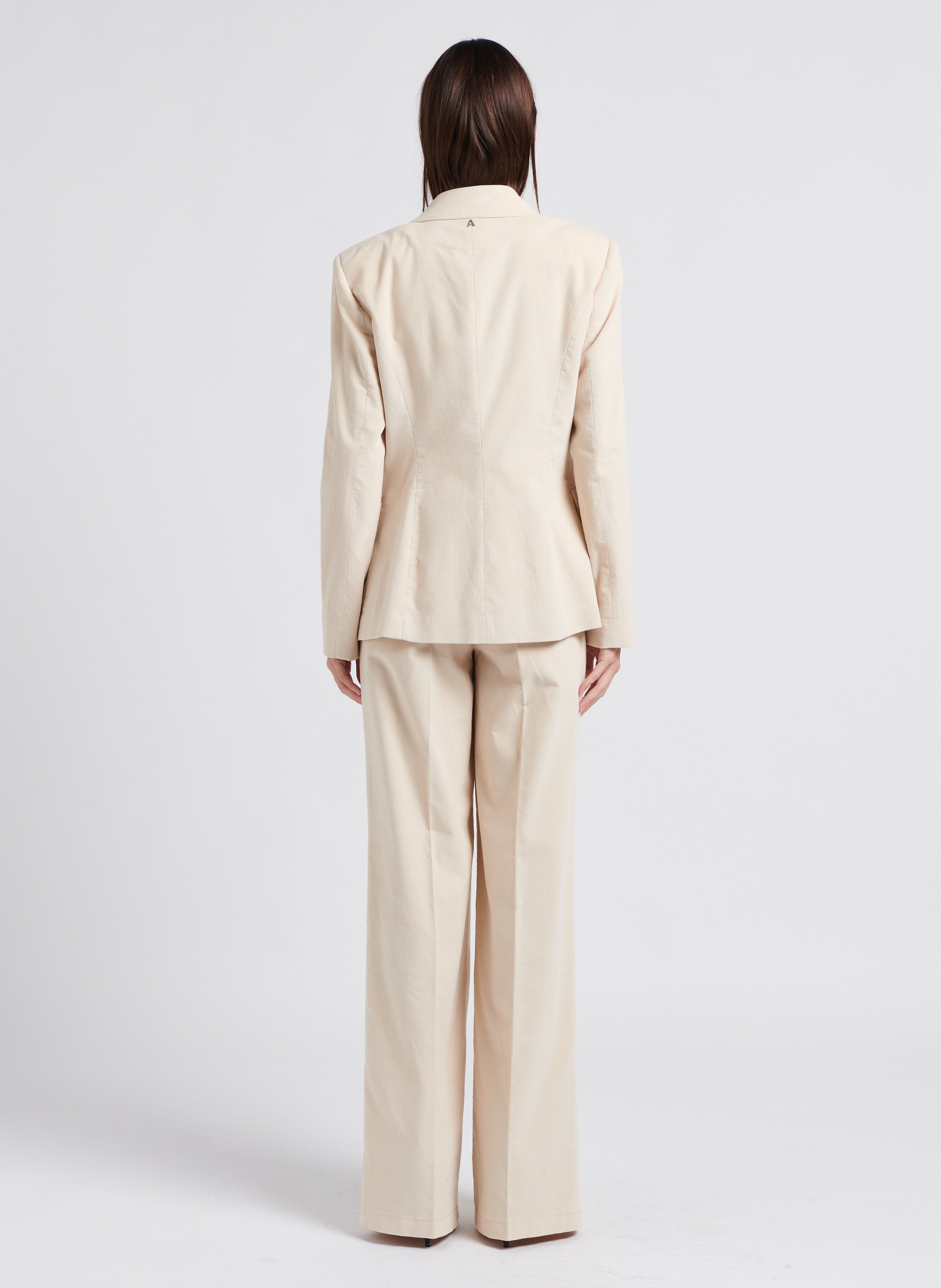 Col Châle Tailleur Ecru Femme Veste Col Tailleur à Sequins Et