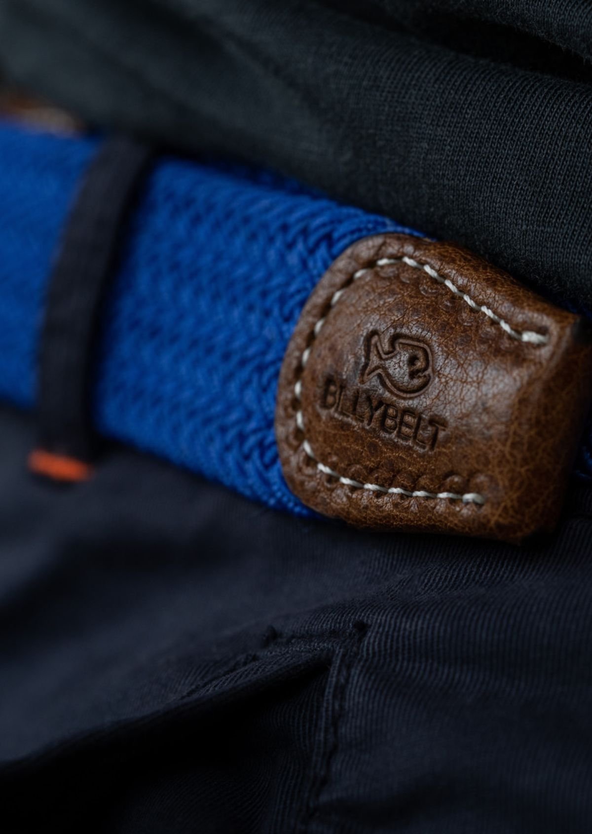 Solid Elastic Braided Belt BILLYBELT Blue