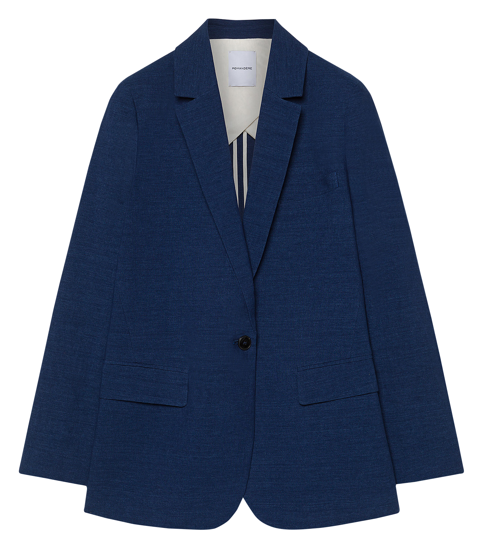 Blazer | linnenblend POMANDERE Blauw