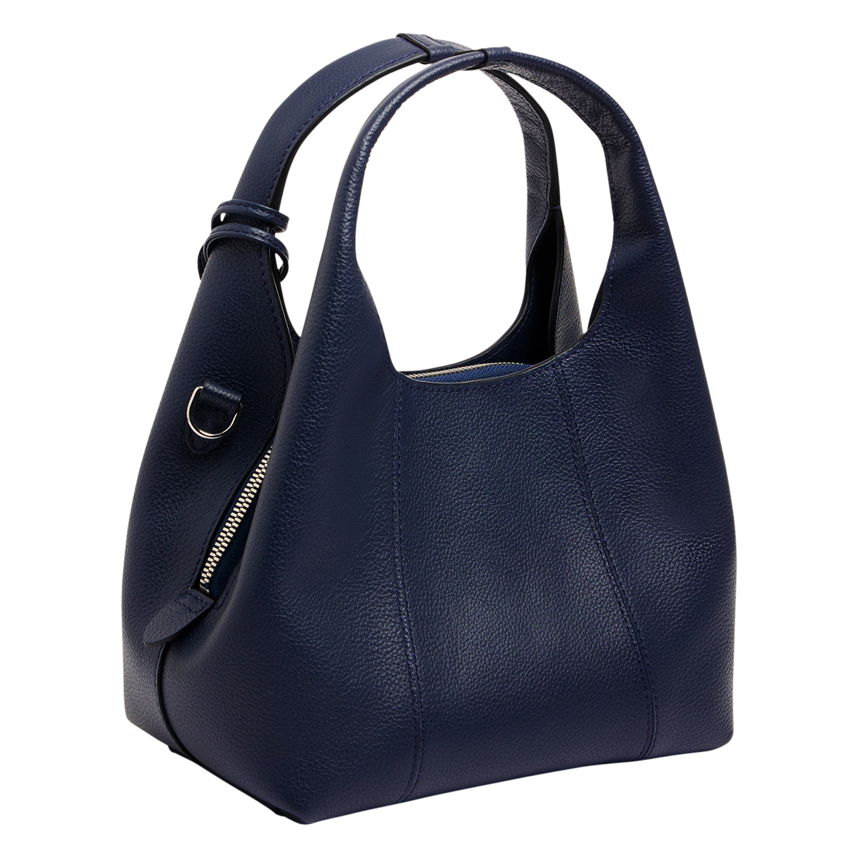 Sac bandoulière en cuir grainé  LE TANNEUR Bleu