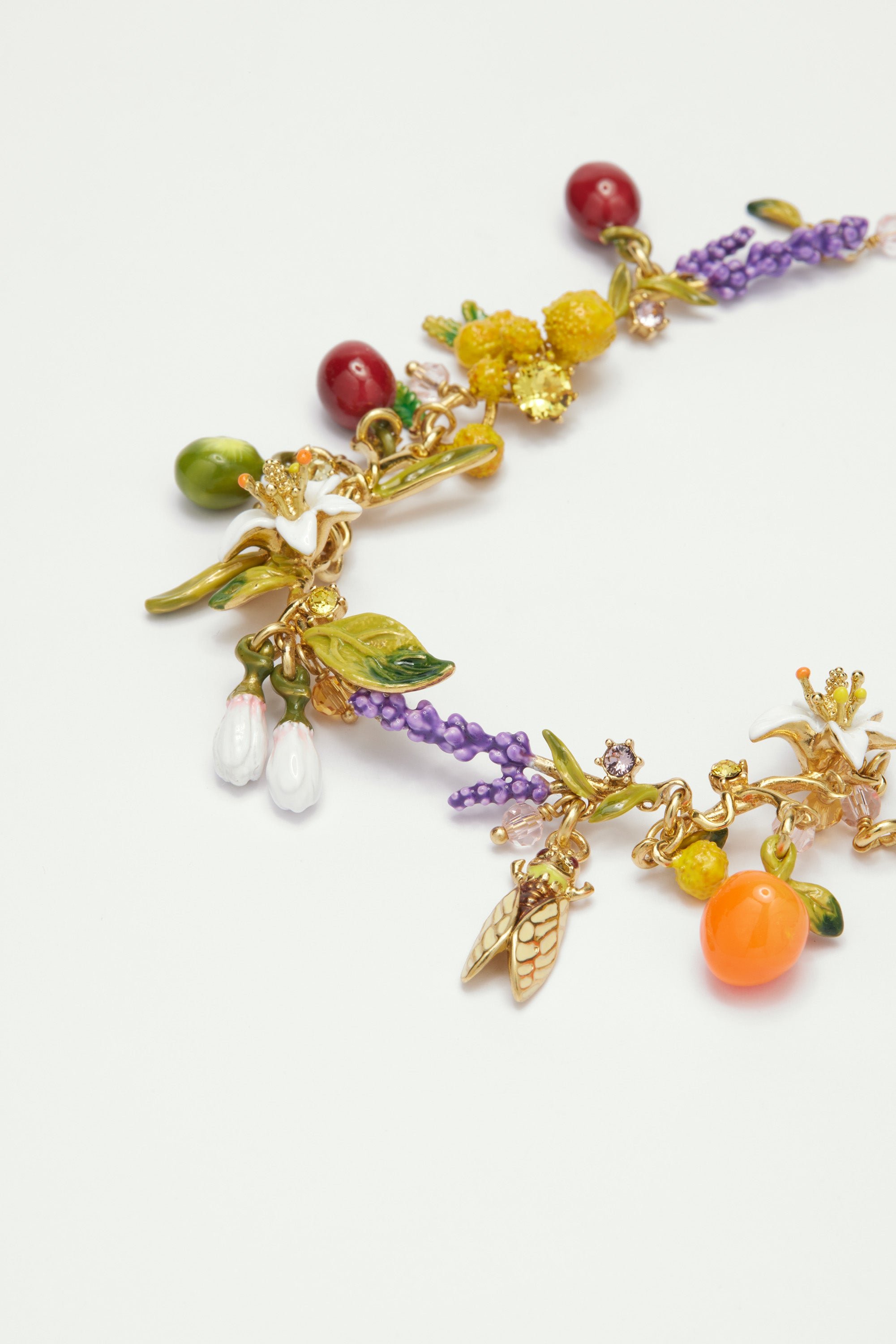 Bracelet fin bouquet du jardin de provence LES NEREIDES Multicolore