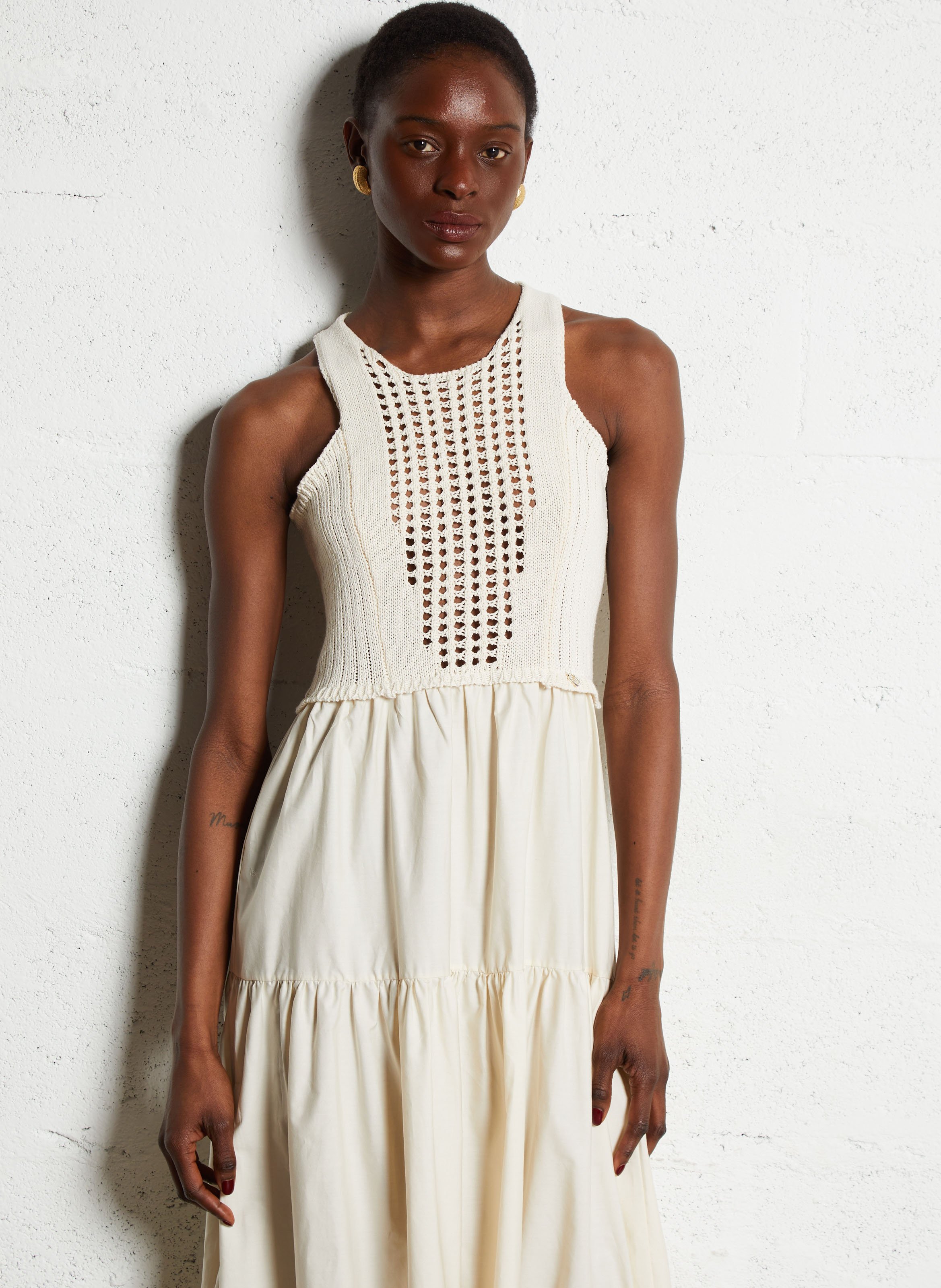 ワンピース LIU JO Woman Dress Natural WA5386MA44M C3721 3.0 ABITO MAGLIA NATURALE #C3721 - LIU JO Dress WA5386MA44M