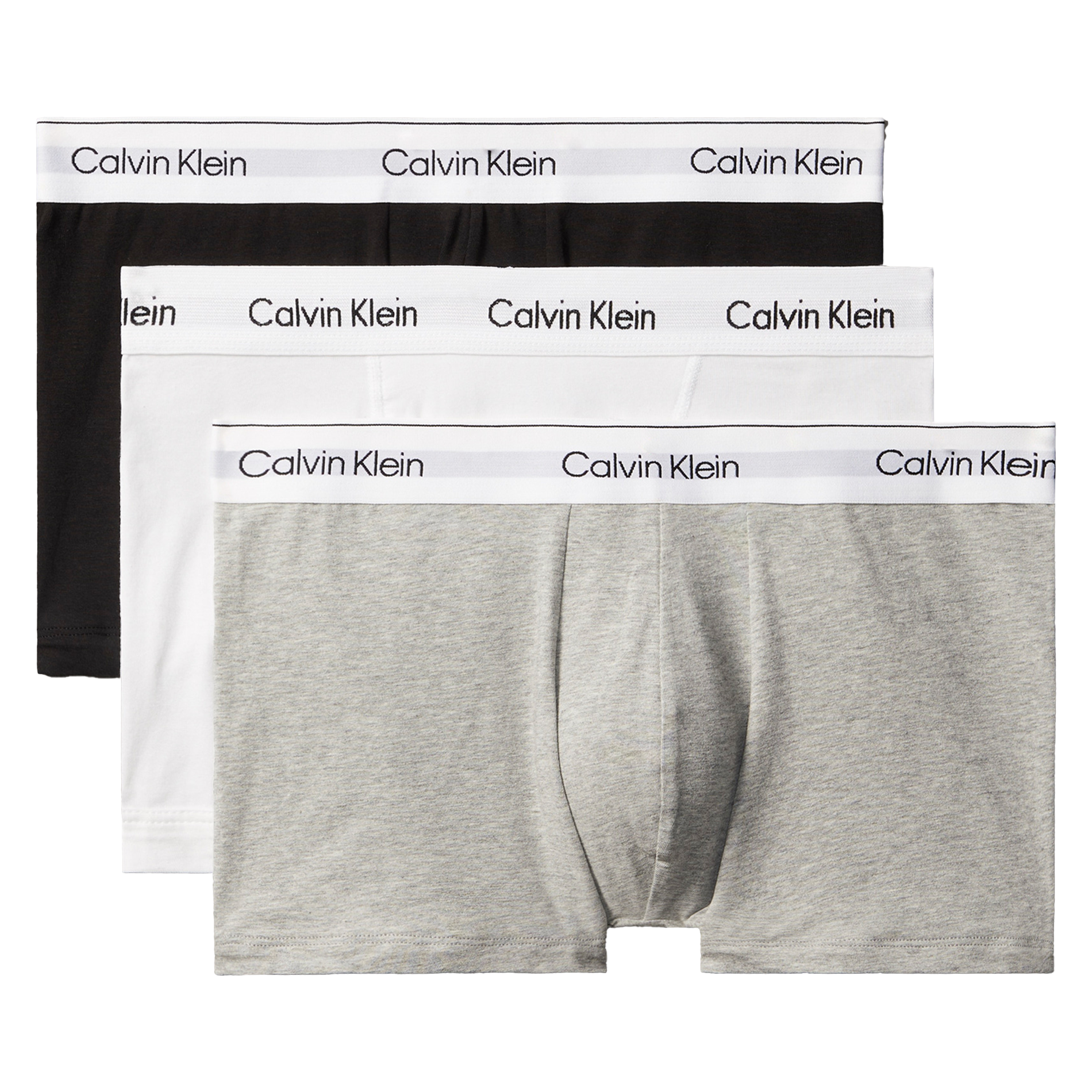 Lot de 3 boxers en coton mélangé  Grey heather-white-black