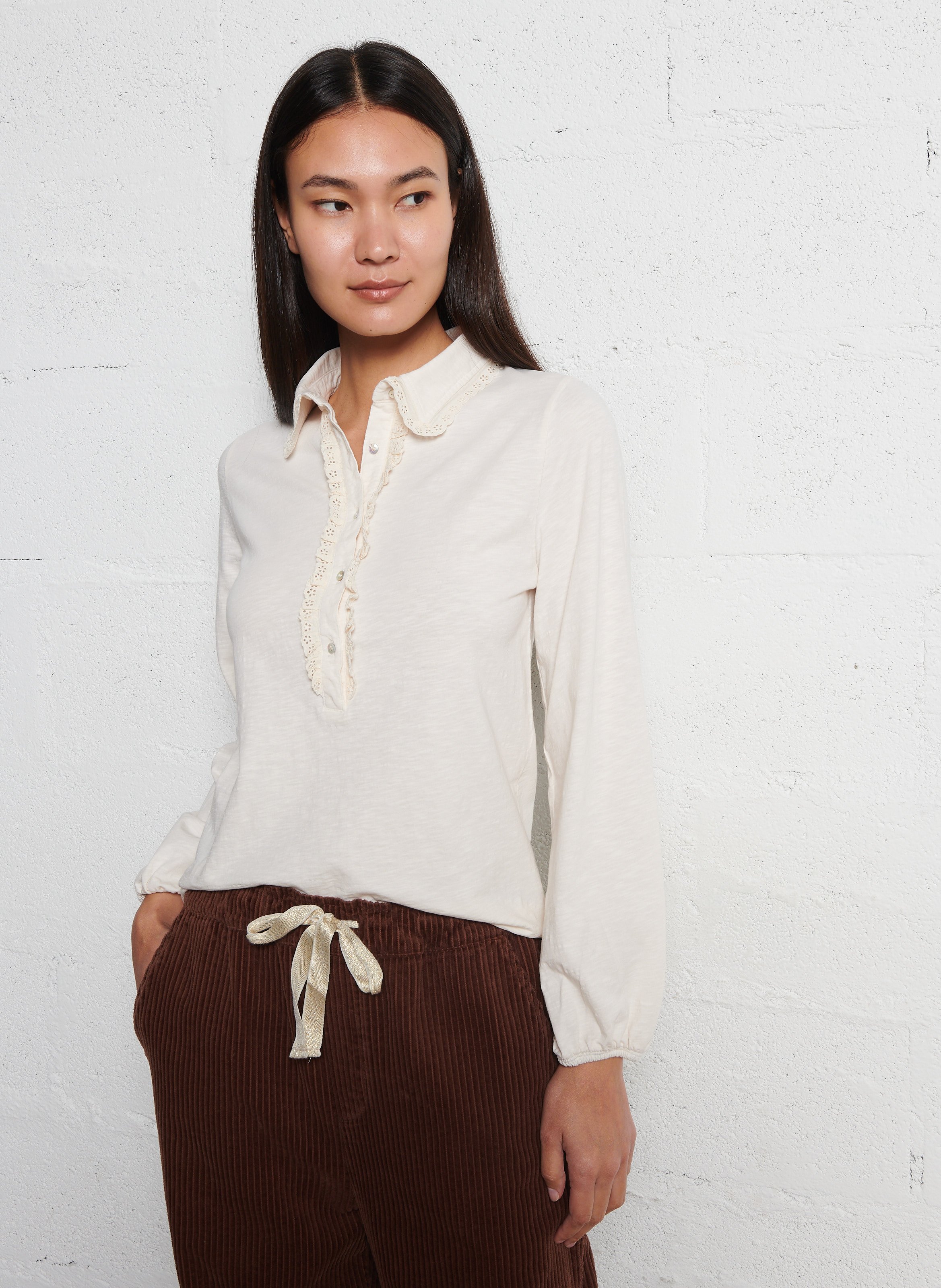 Polo-Shirt aus Bio-Baumwolle EMILE ET IDA Beige