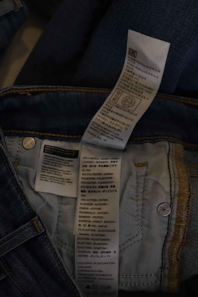 Cotton skinny jeans LEVI'S - Seconde main Blue