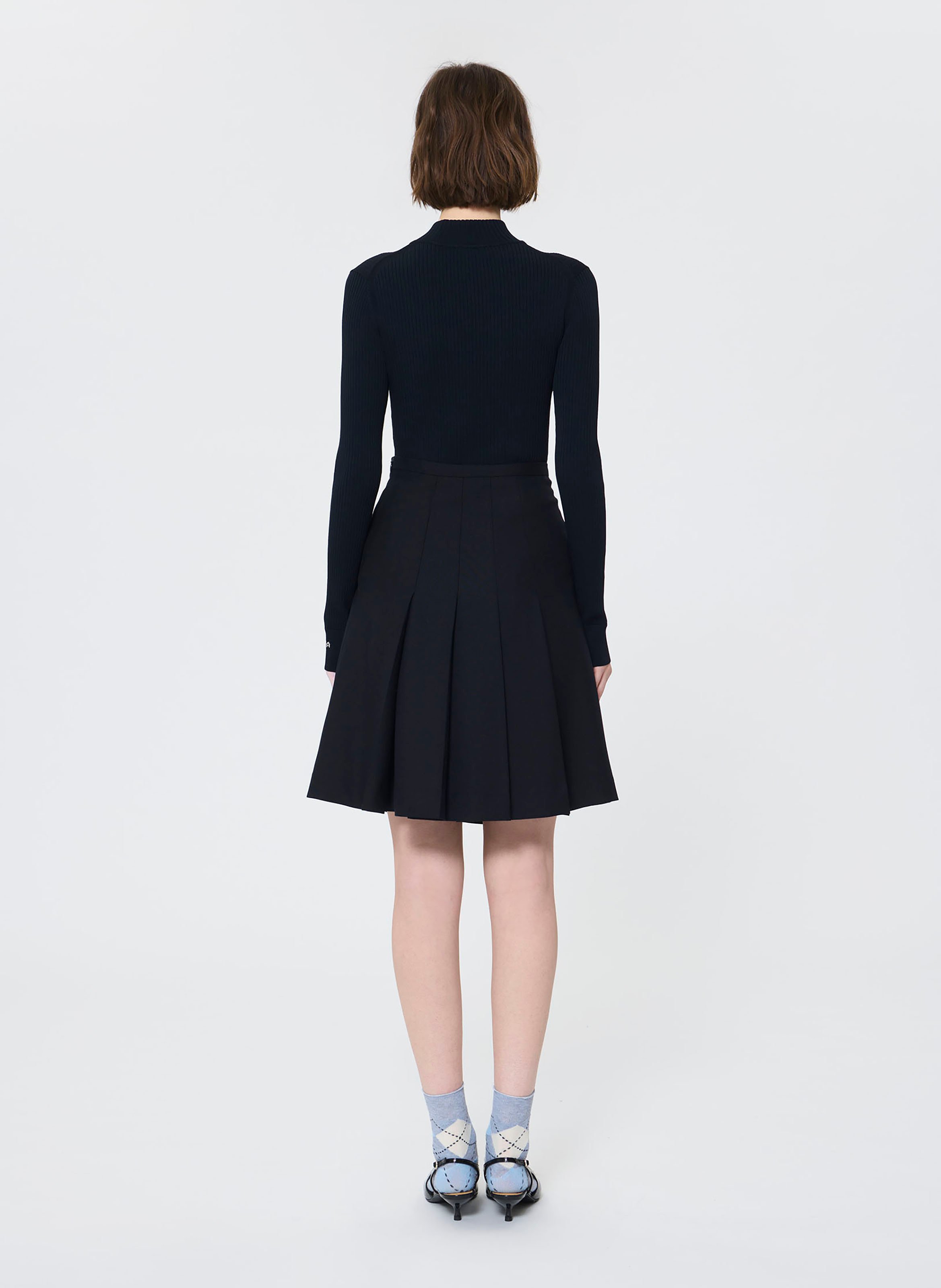 Short wool skirt TARA JARMON Blue