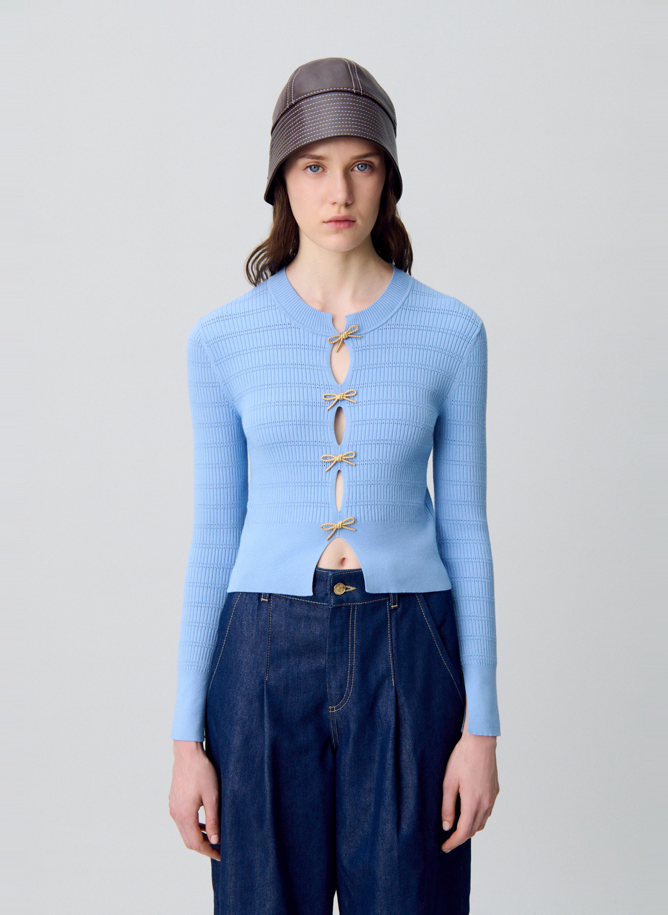 Pull ajusté à détails ajourés et nœuds CLAUDIE PIERLOT