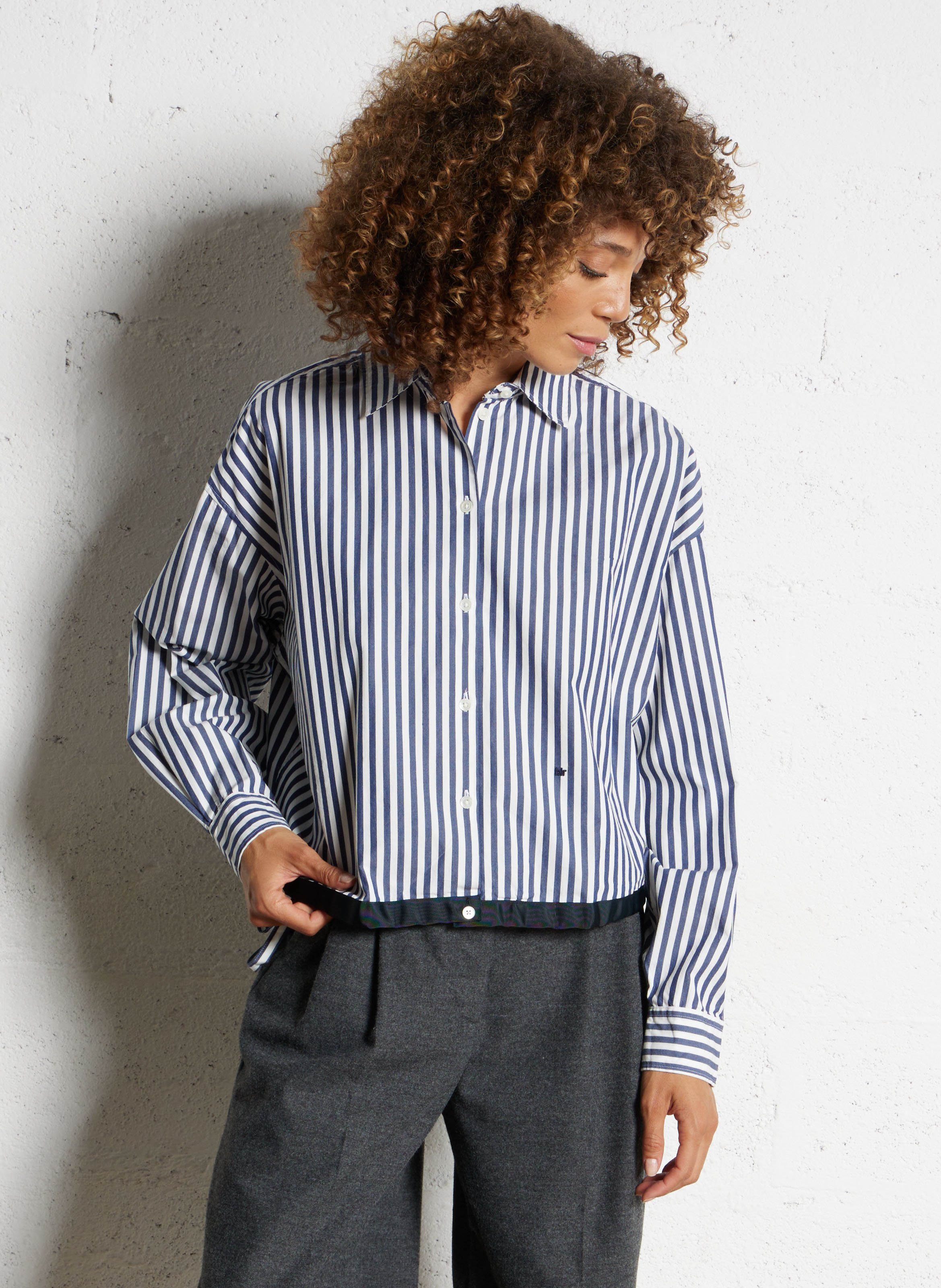 Katoenen oversized blouse BELLEROSE Blauw